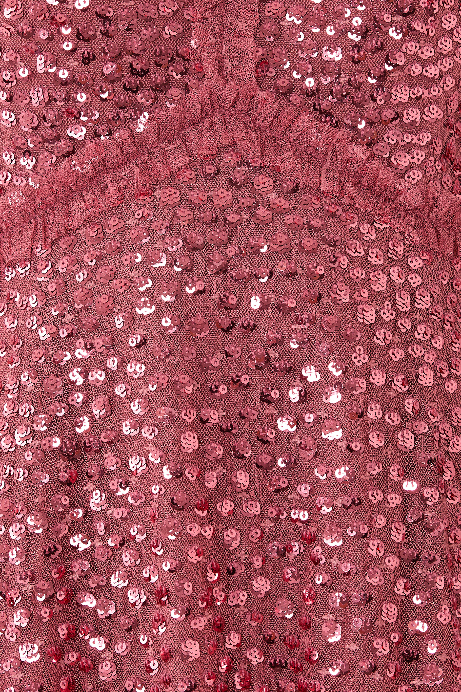  Dappled Sequin Long Sleeve Ankle Gown