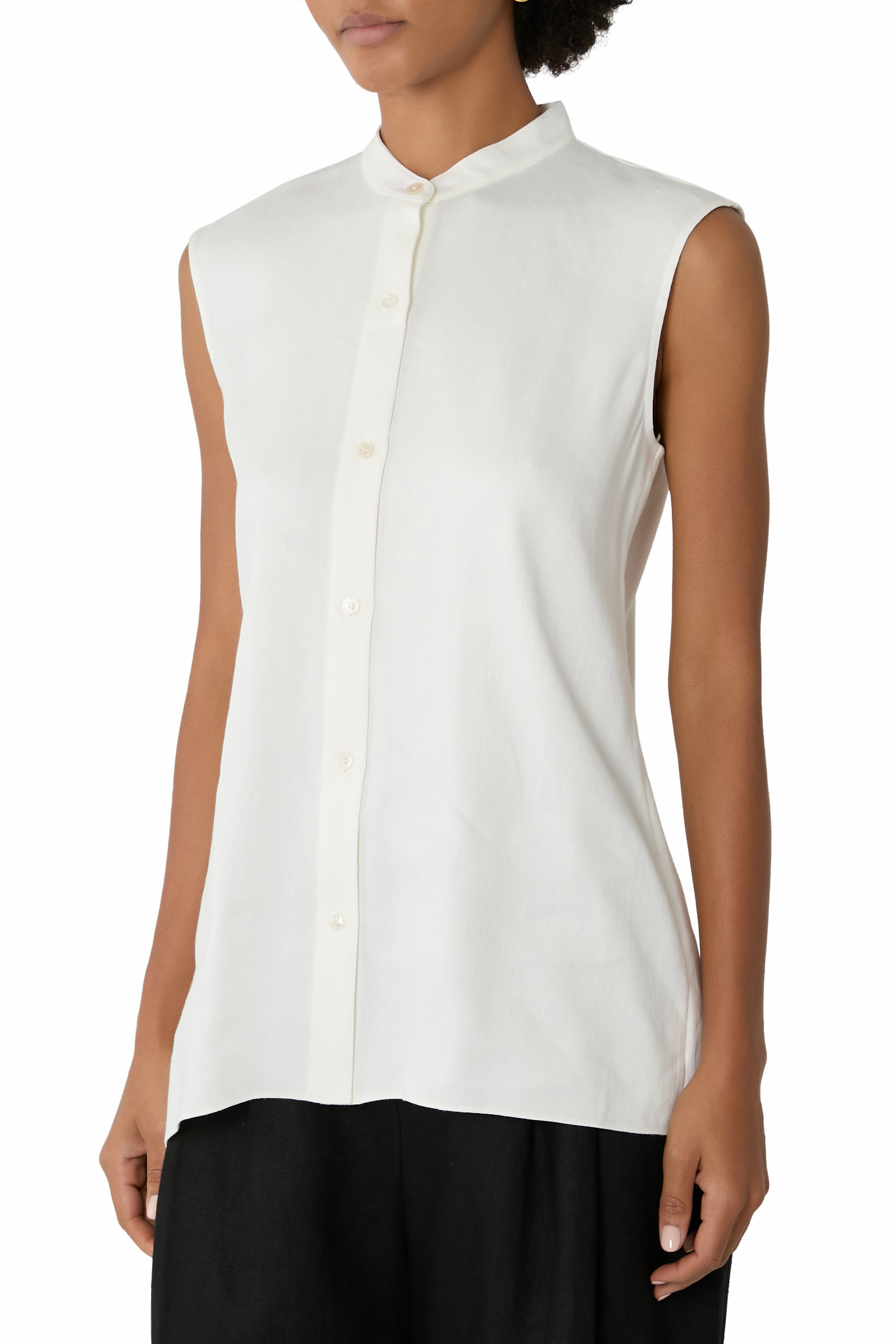 Sleeveless Asymmetrical Shirt