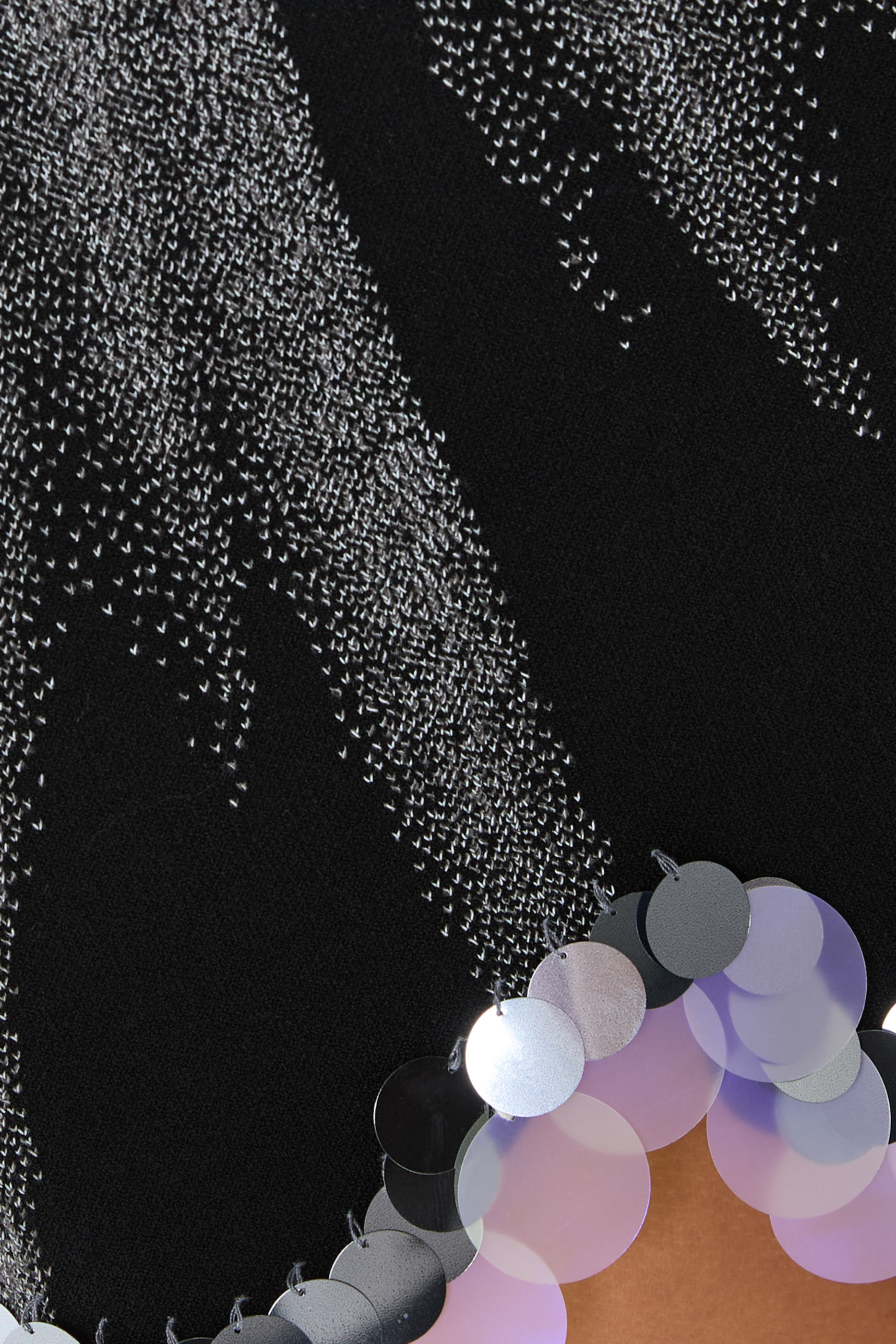  Zingel Flashlight Reflective Mini Dress with Sequins