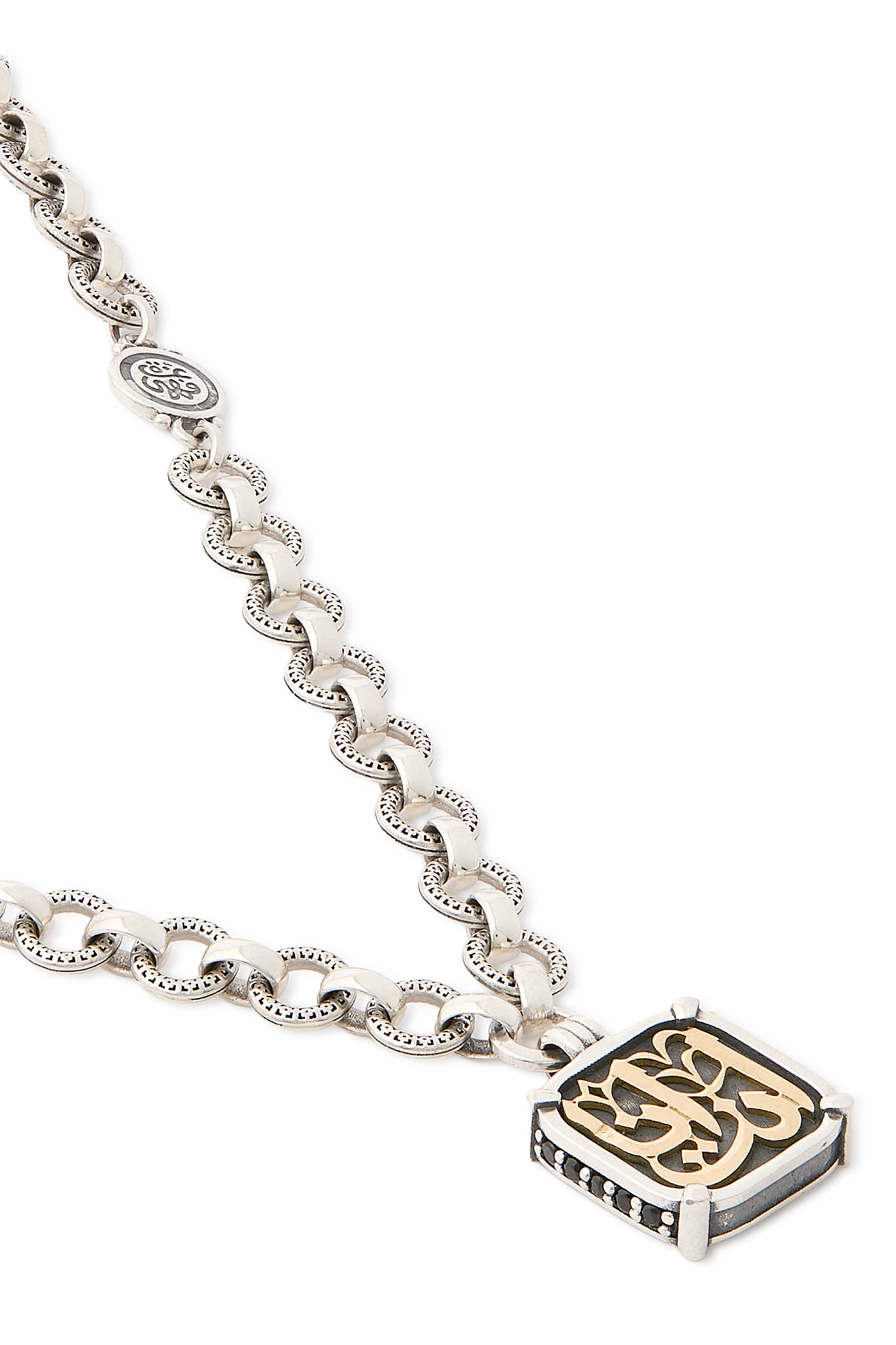 We Are One Necklace, 18K Yellow Gold, Sterling Silver & Blue Topaz