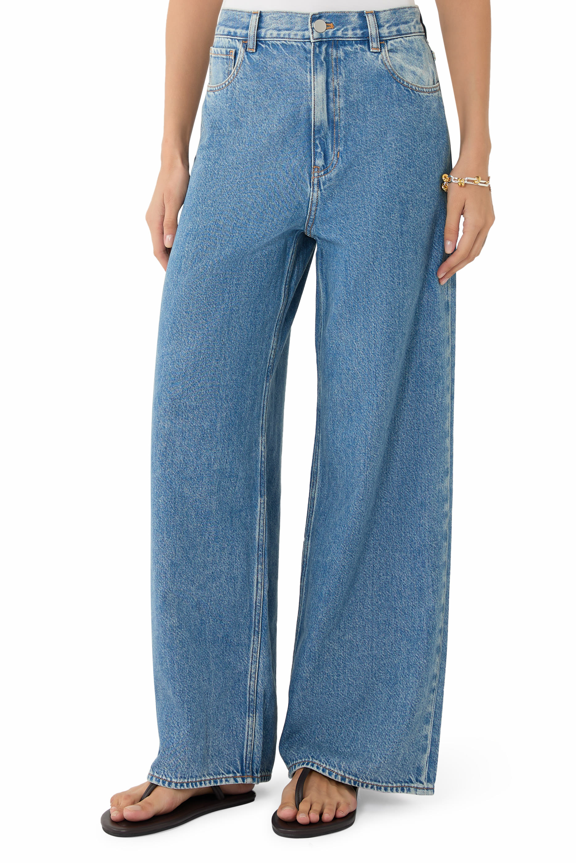 High-Waisted Wide-Leg Jeans