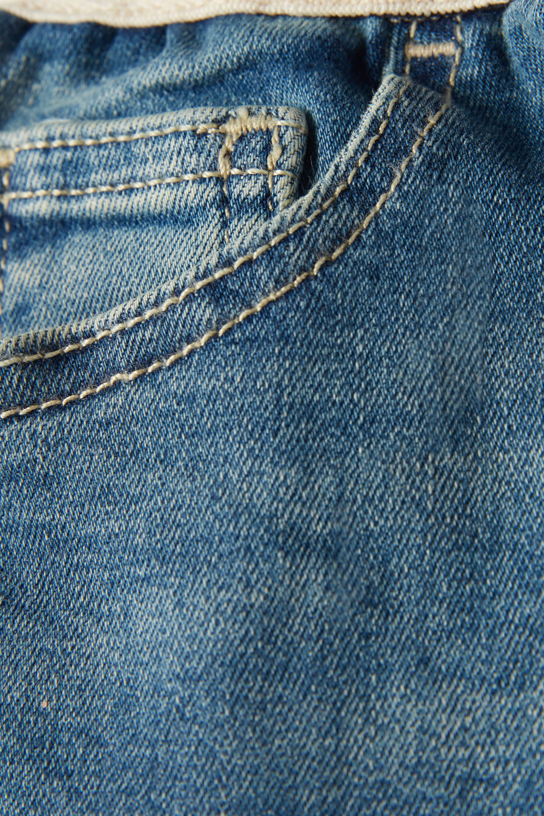 Kids Elasticated Logo Waistband Denim Jeans