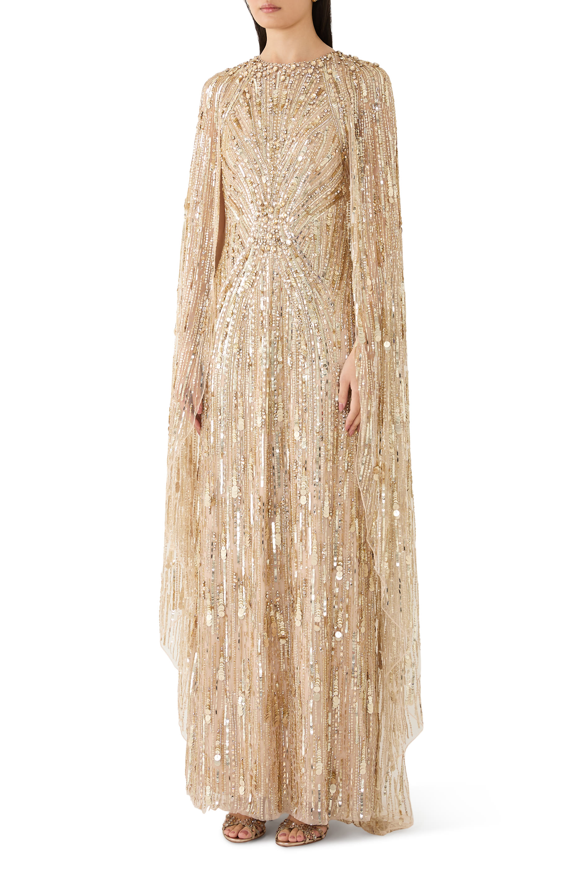 Elio Sequins Maxi Dress