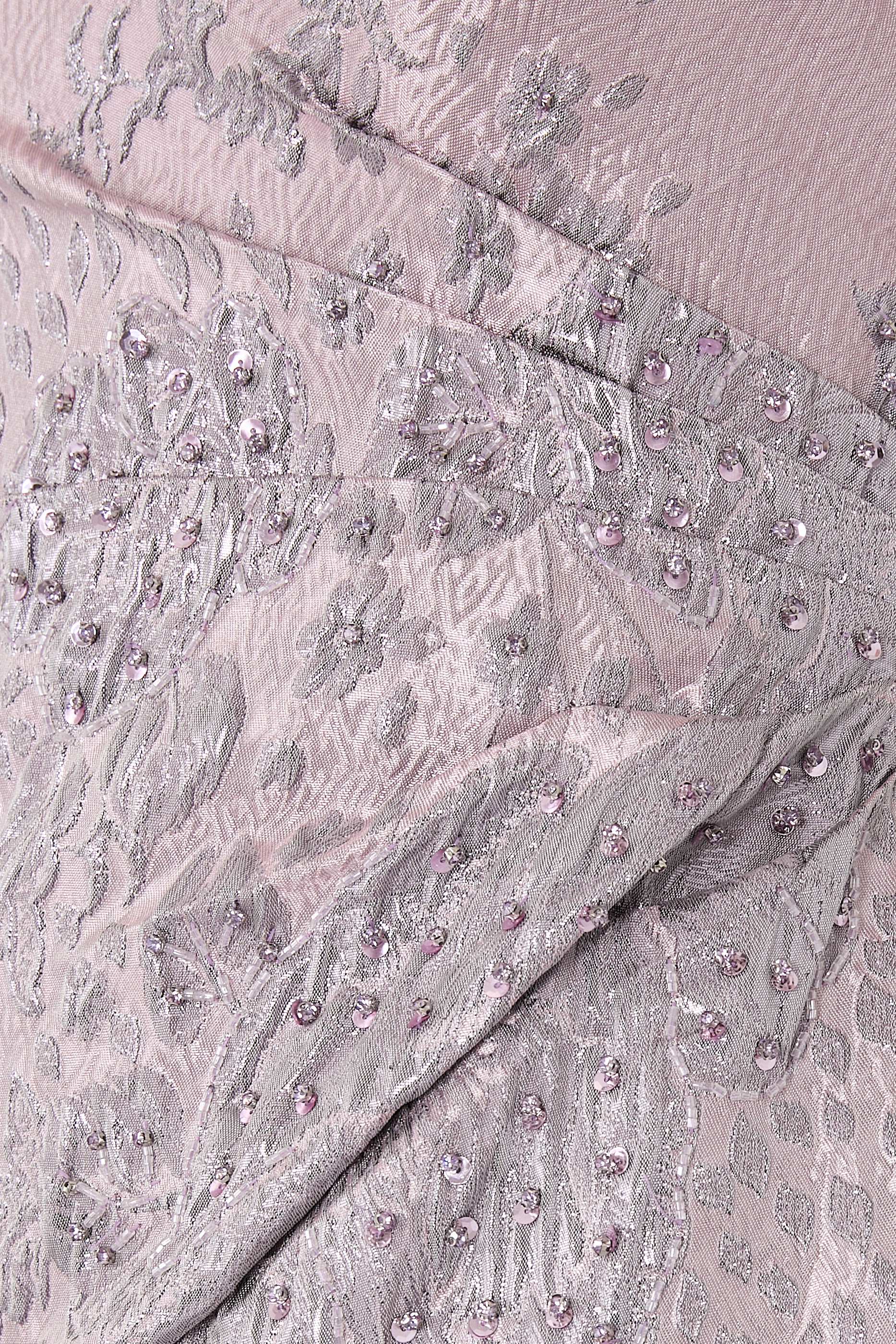 Strapless Jacquard Gown