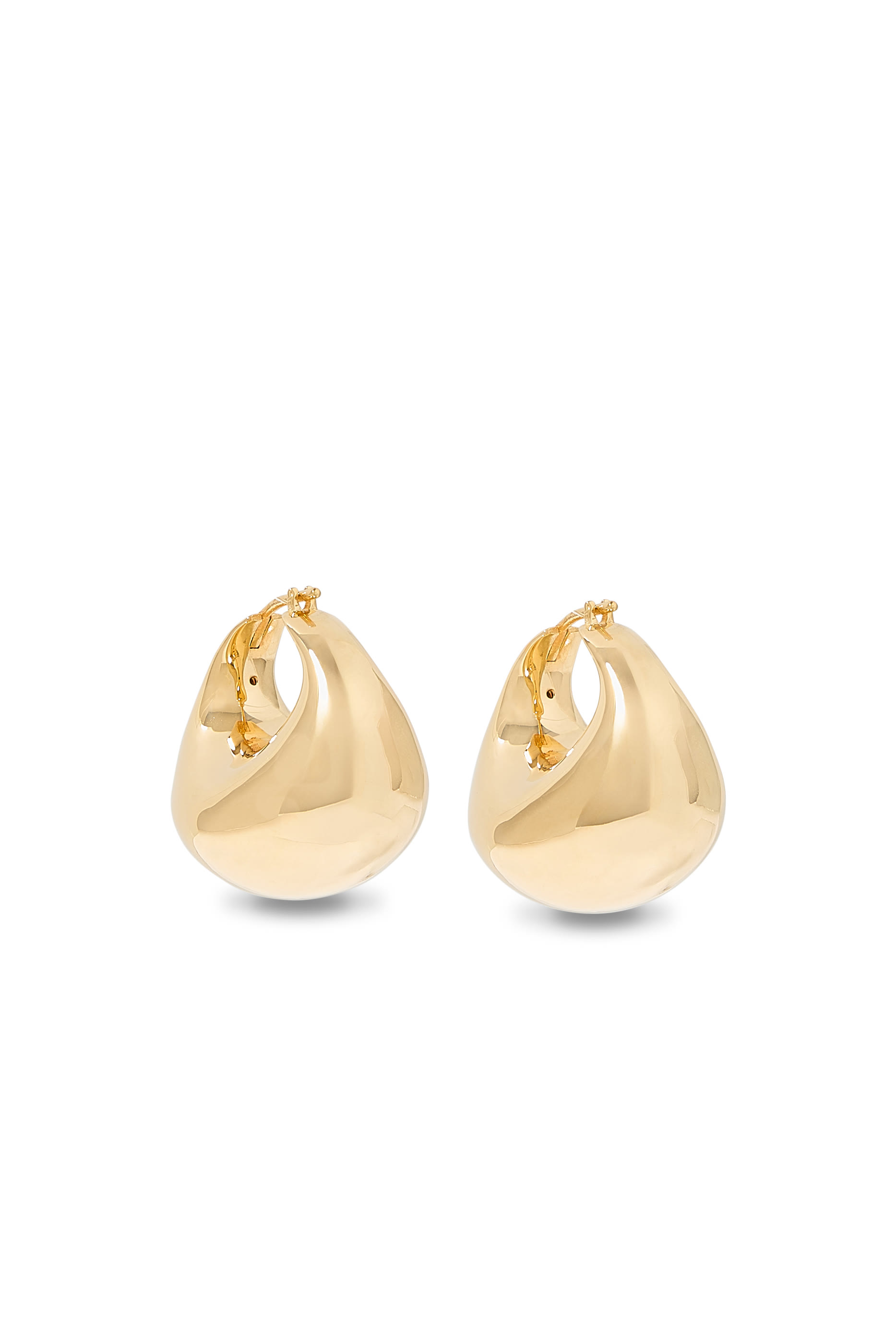 Sculptural Chubby Dome Medium Hoop Earrings