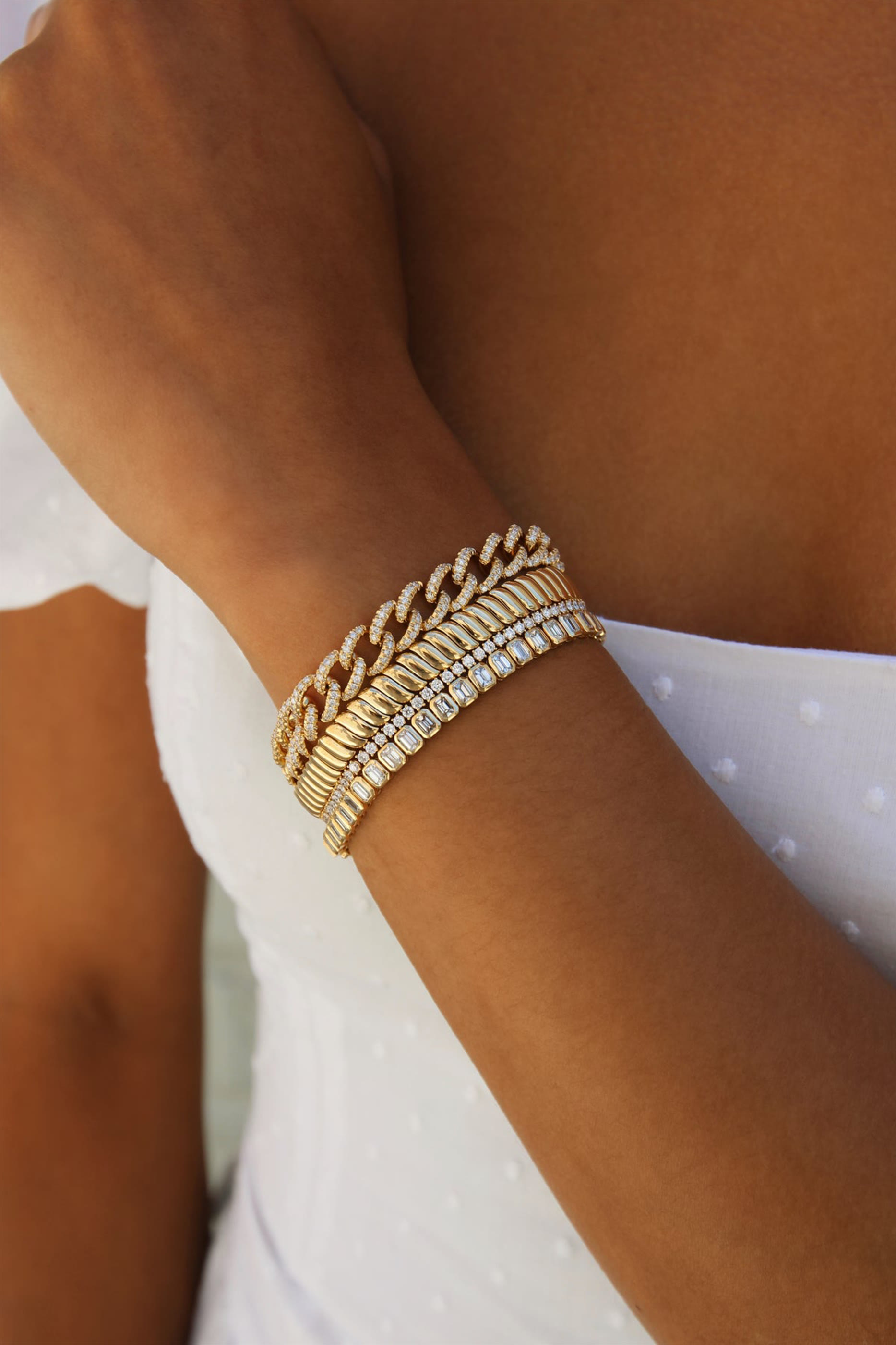 Classic Zoe Bracelet, 18k Yellow Gold & Diamonds