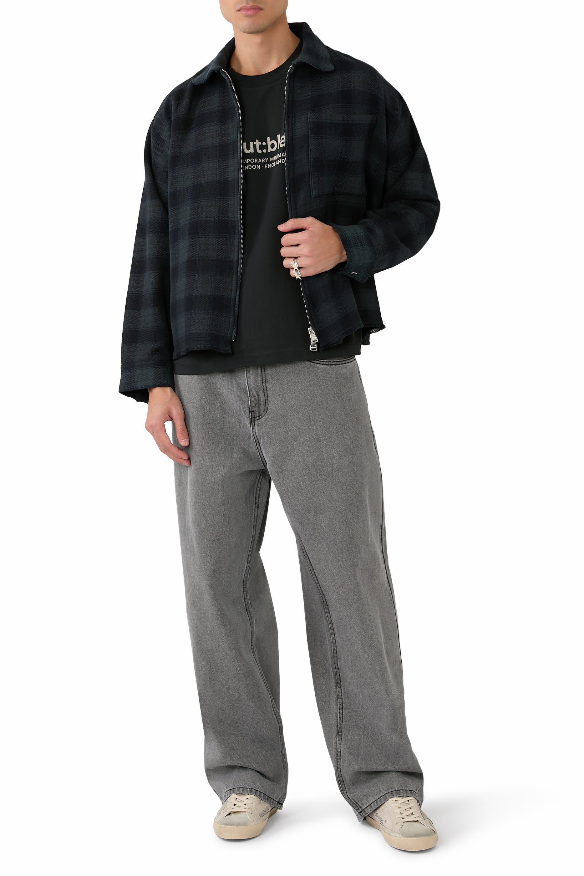 Stitched Denim Jeans