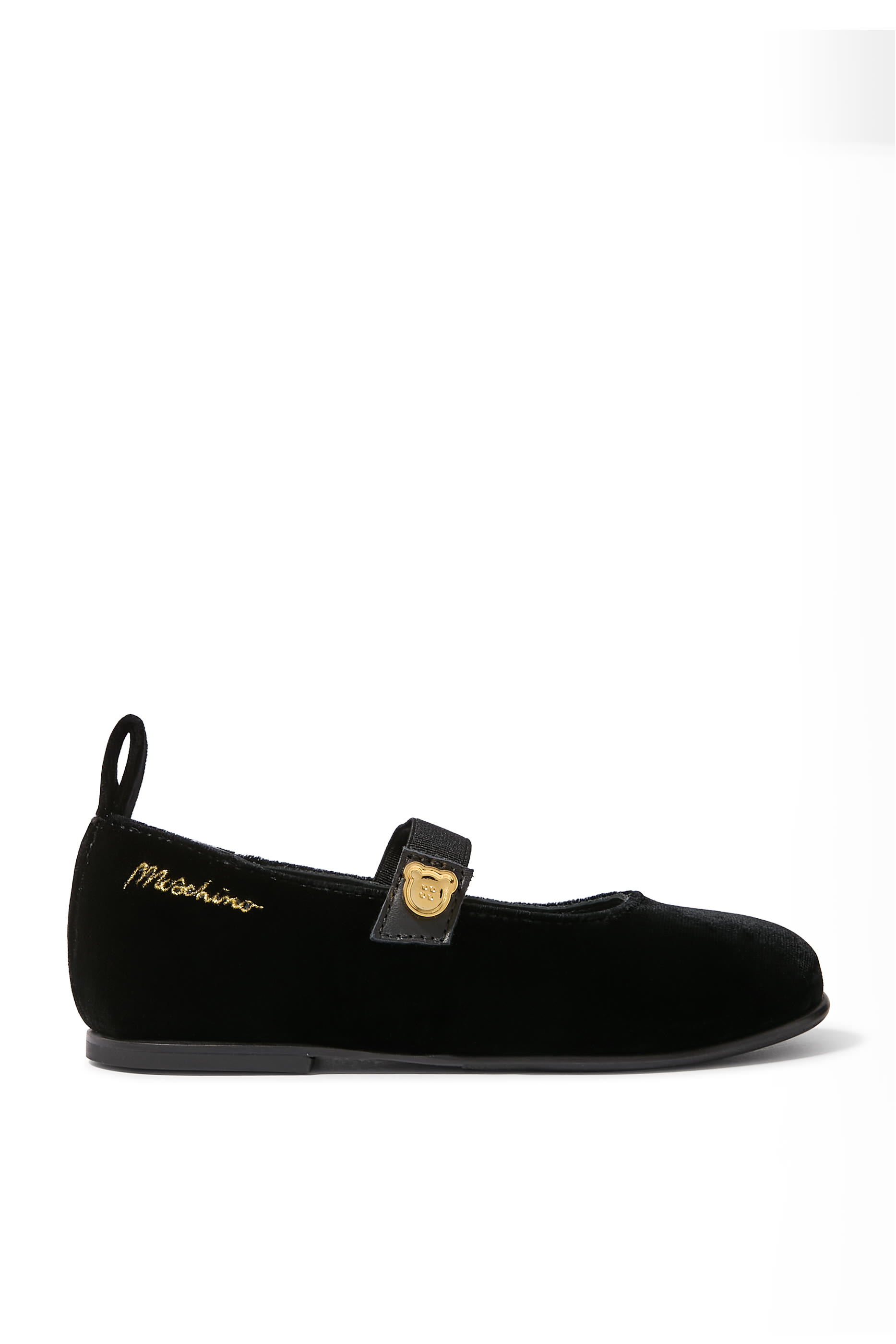 Kids Velvet Mary Jane Ballet Flats