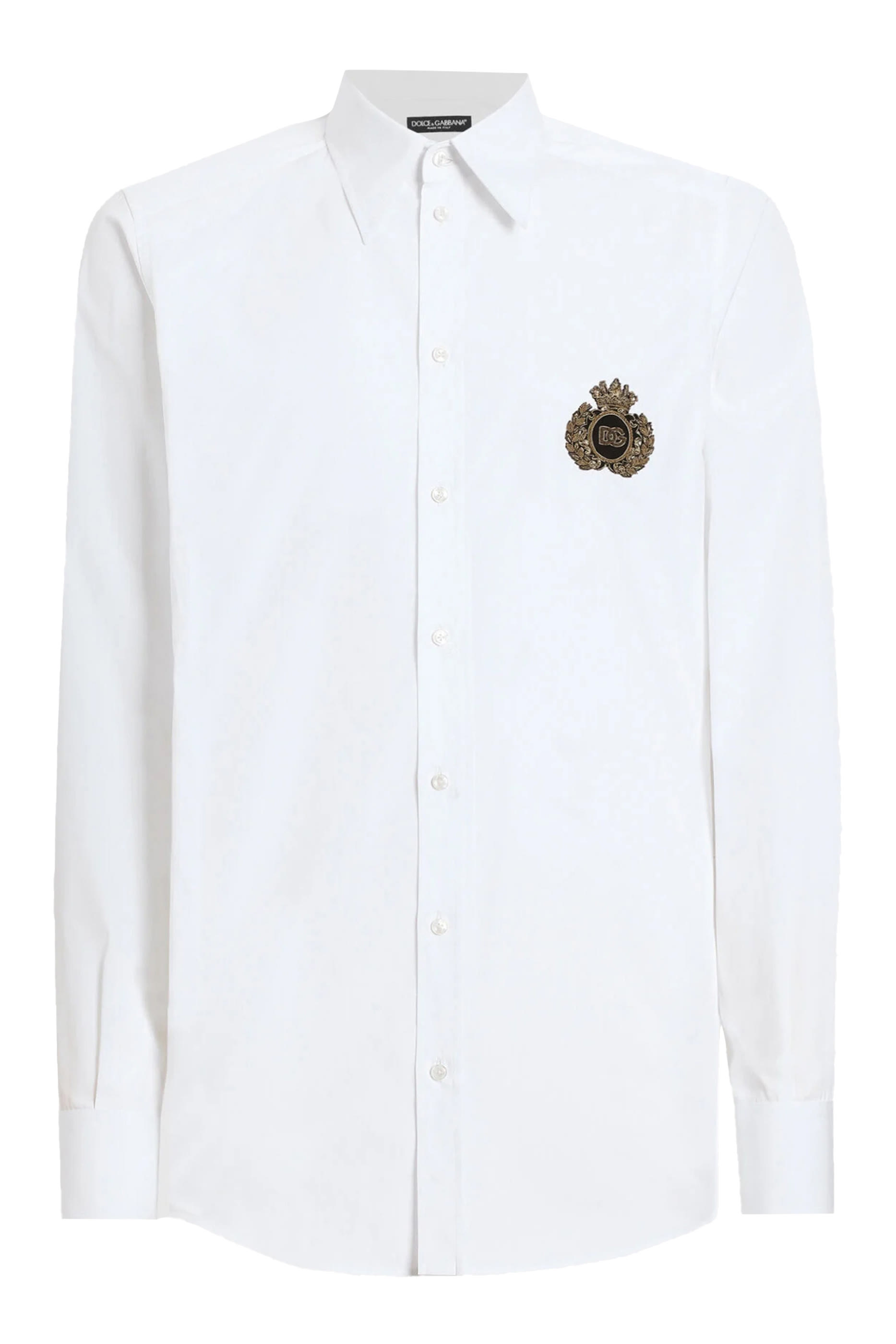 Cotton Shirt with Heraldic Patch