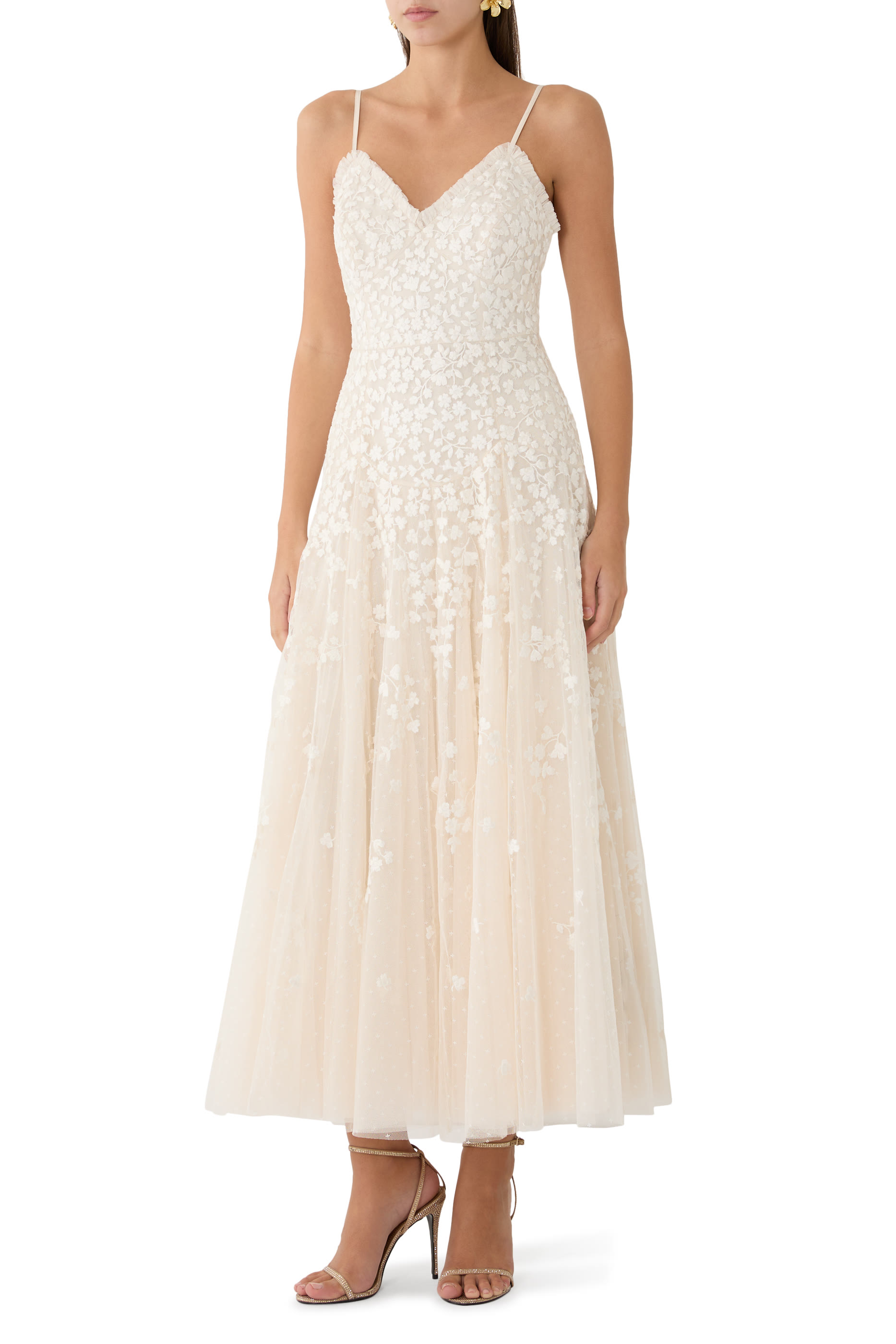 Scatter Blossom Cami Ankle Gown