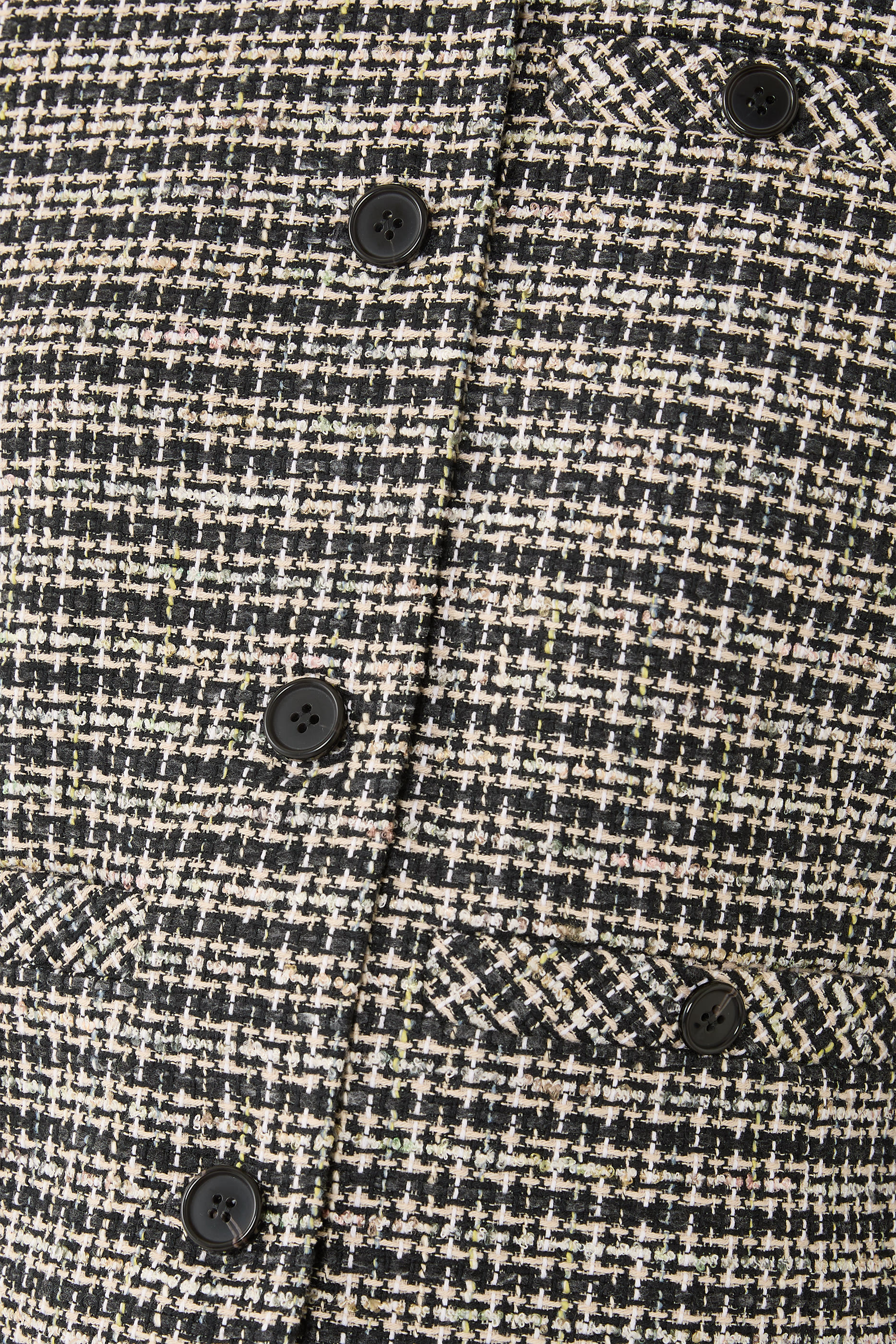 Collared Vest in Stripe Tweed
