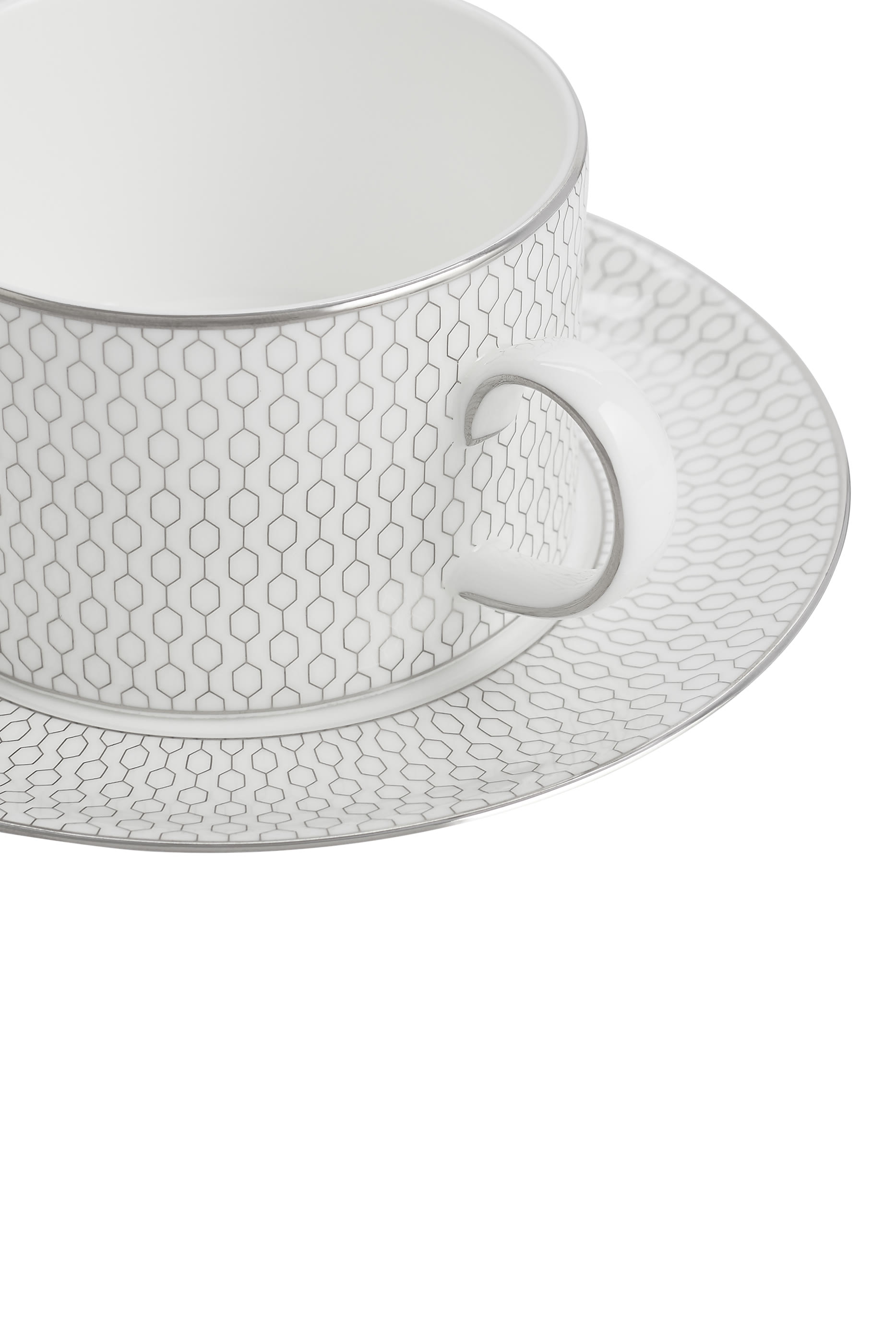 Gio Platinum Teacup & Saucer
