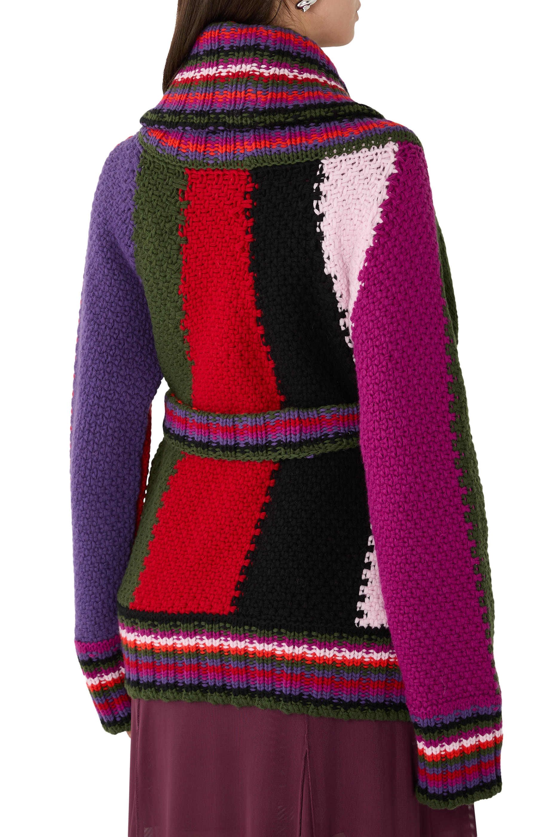 Oversized Colorblock Cardigan