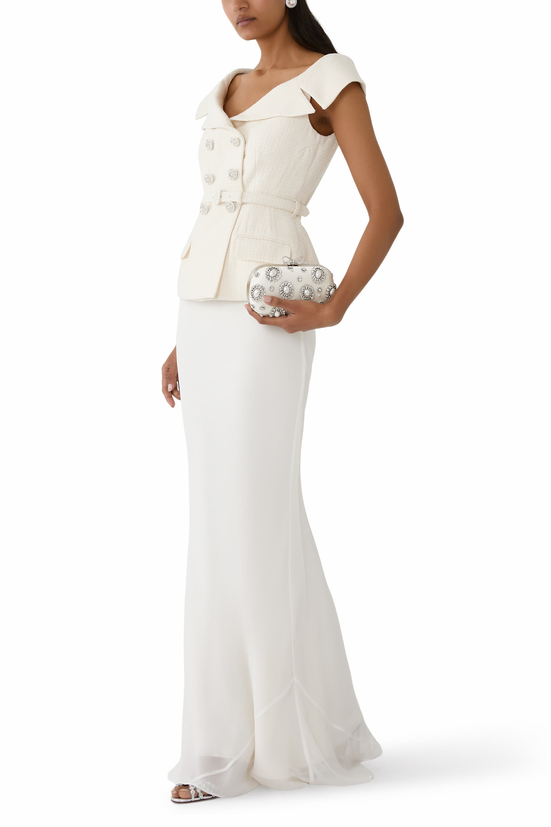 Boucl&eacute; Maxi Dress