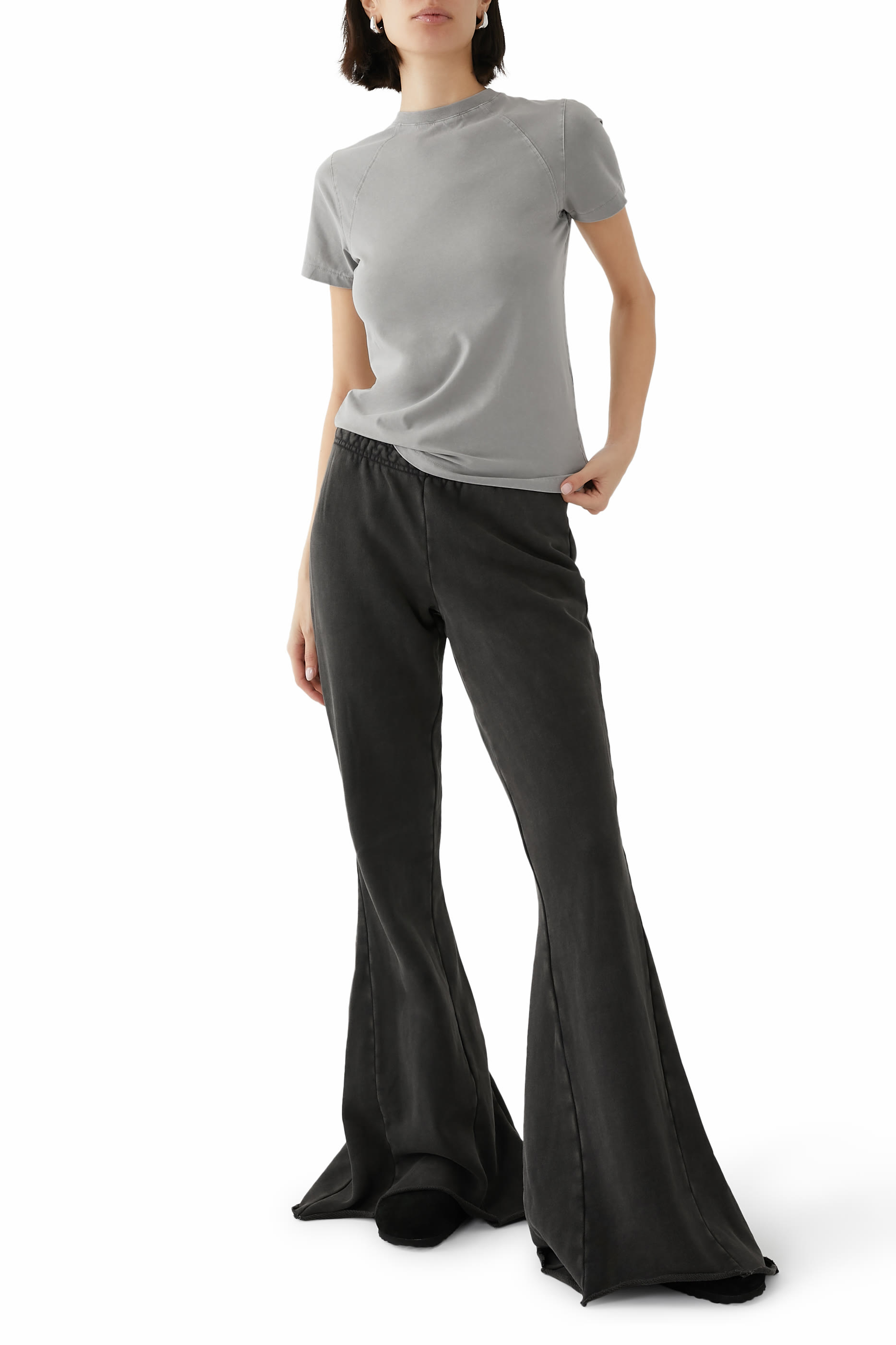 Heavy Flare Washed Trousers