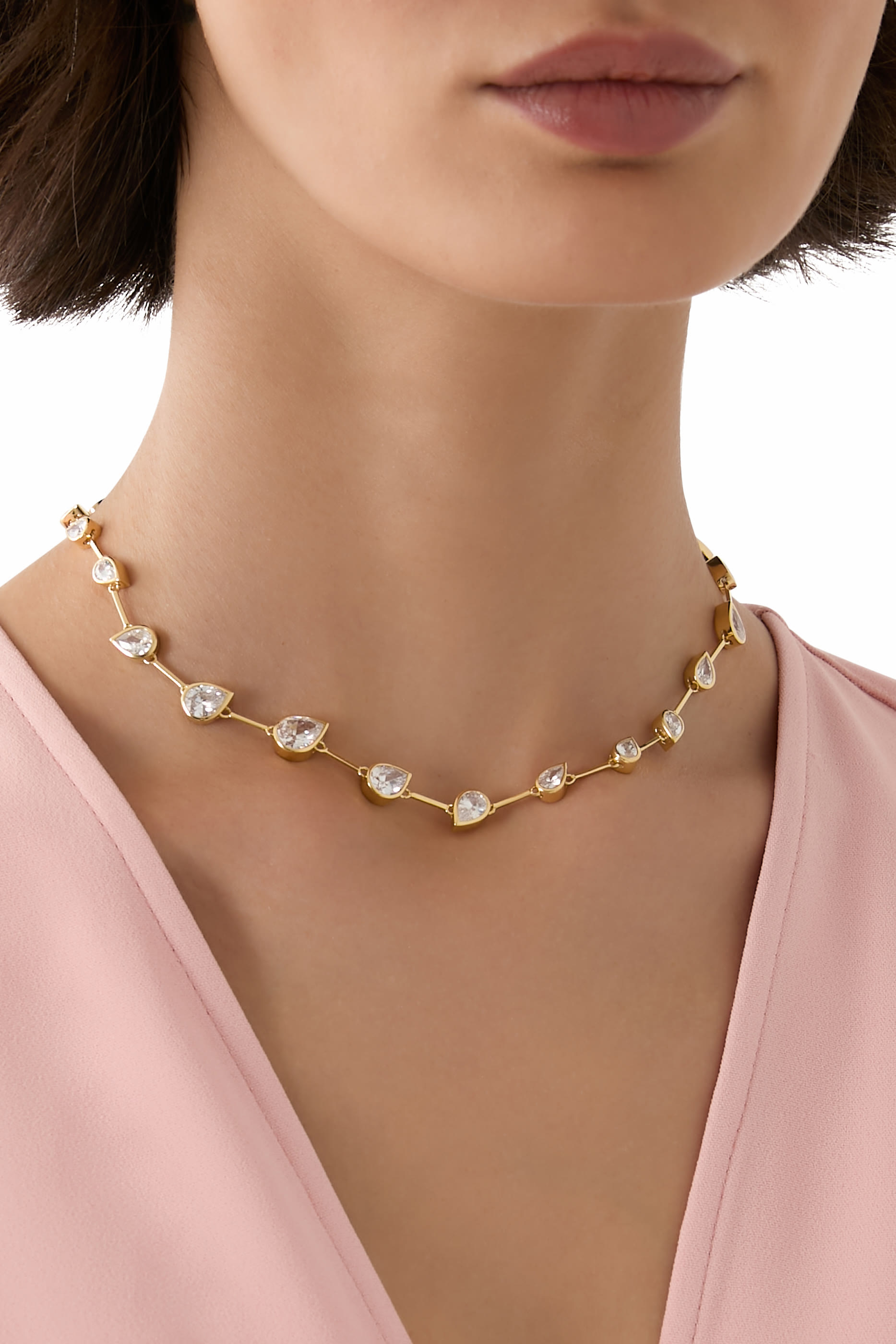 Myriad Necklace, Recycled Sterling Silver Plated in 18k Yellow Gold Vermeil &  Zirconia