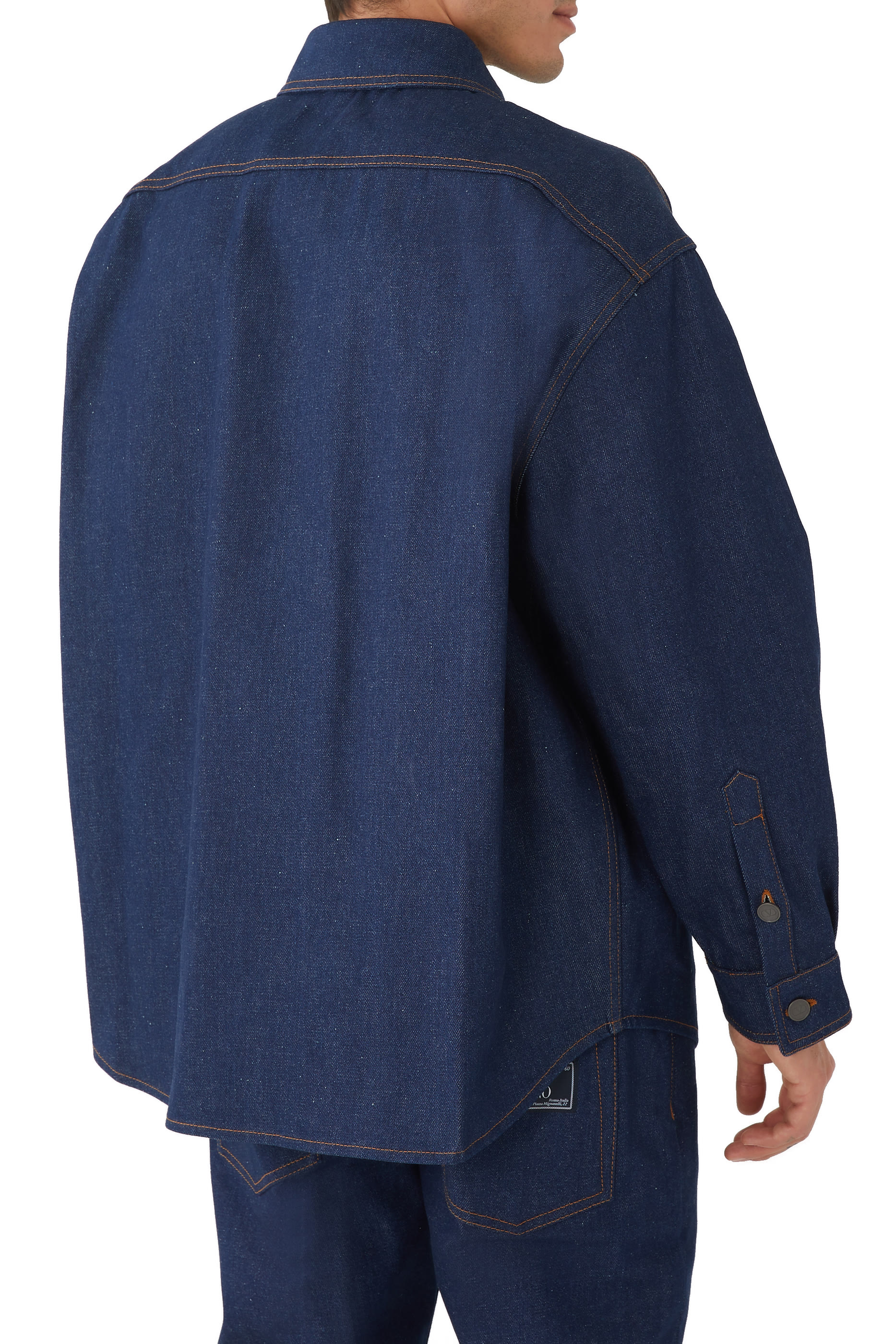 Denim Shirt With Maison Valentino Logo Label