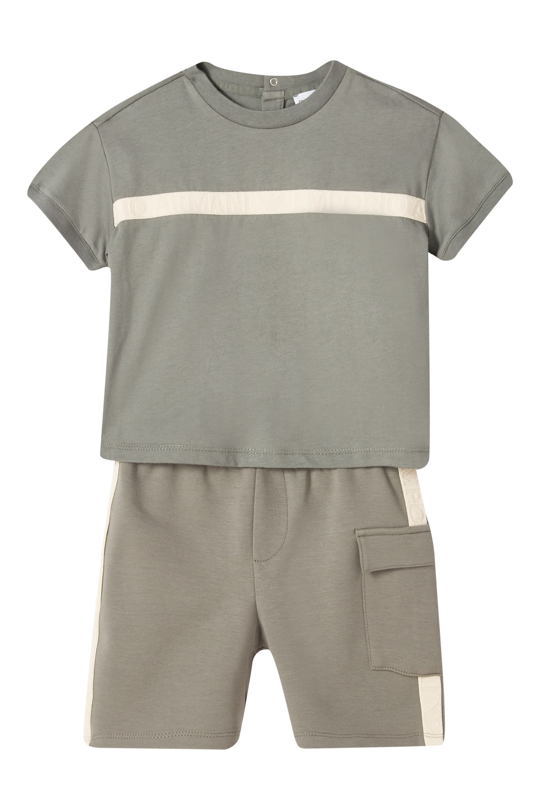 Kids Logo Tape Text Jersey Shorts