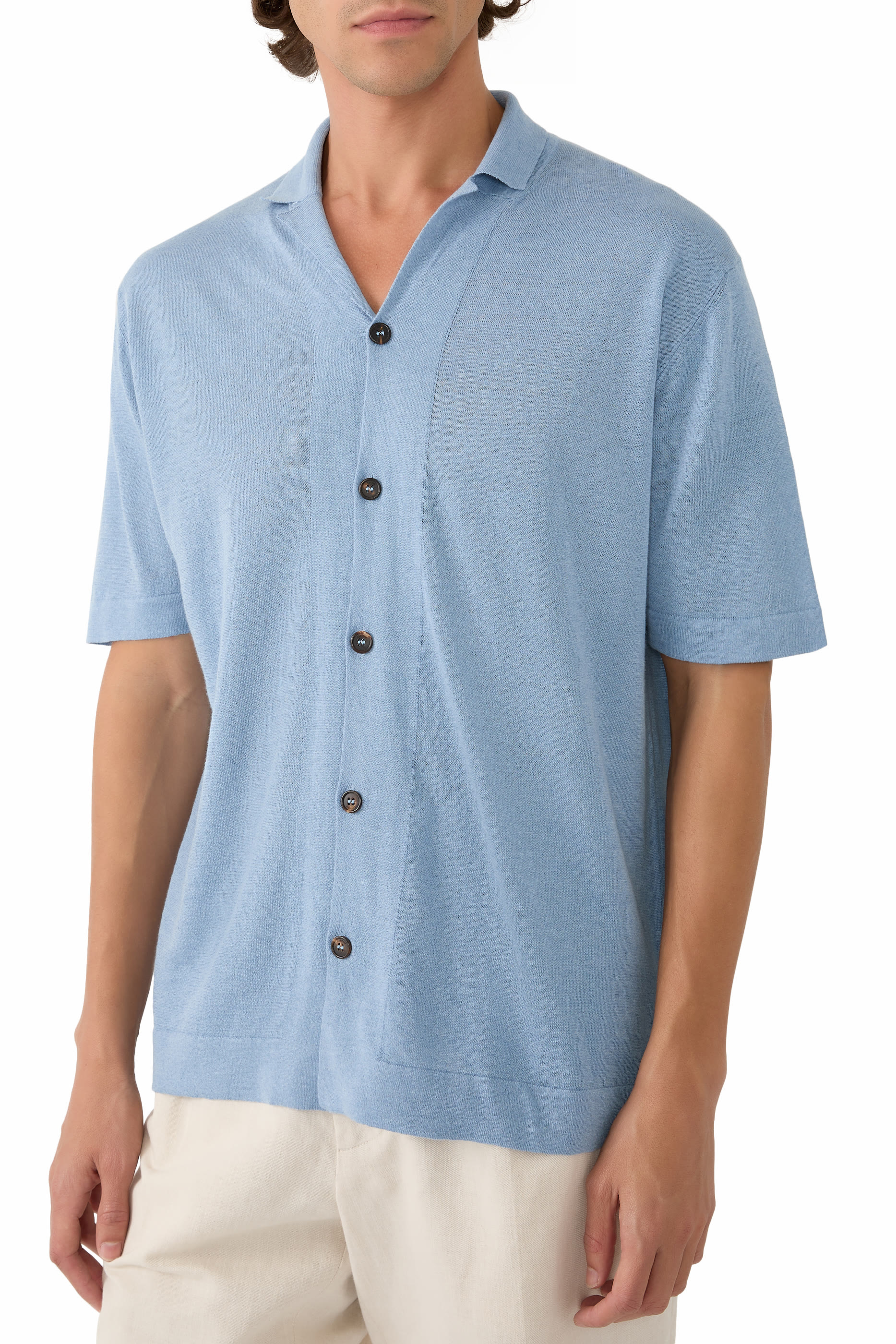 Zanone Slim-Fit Cotton and Linen Shirt 
