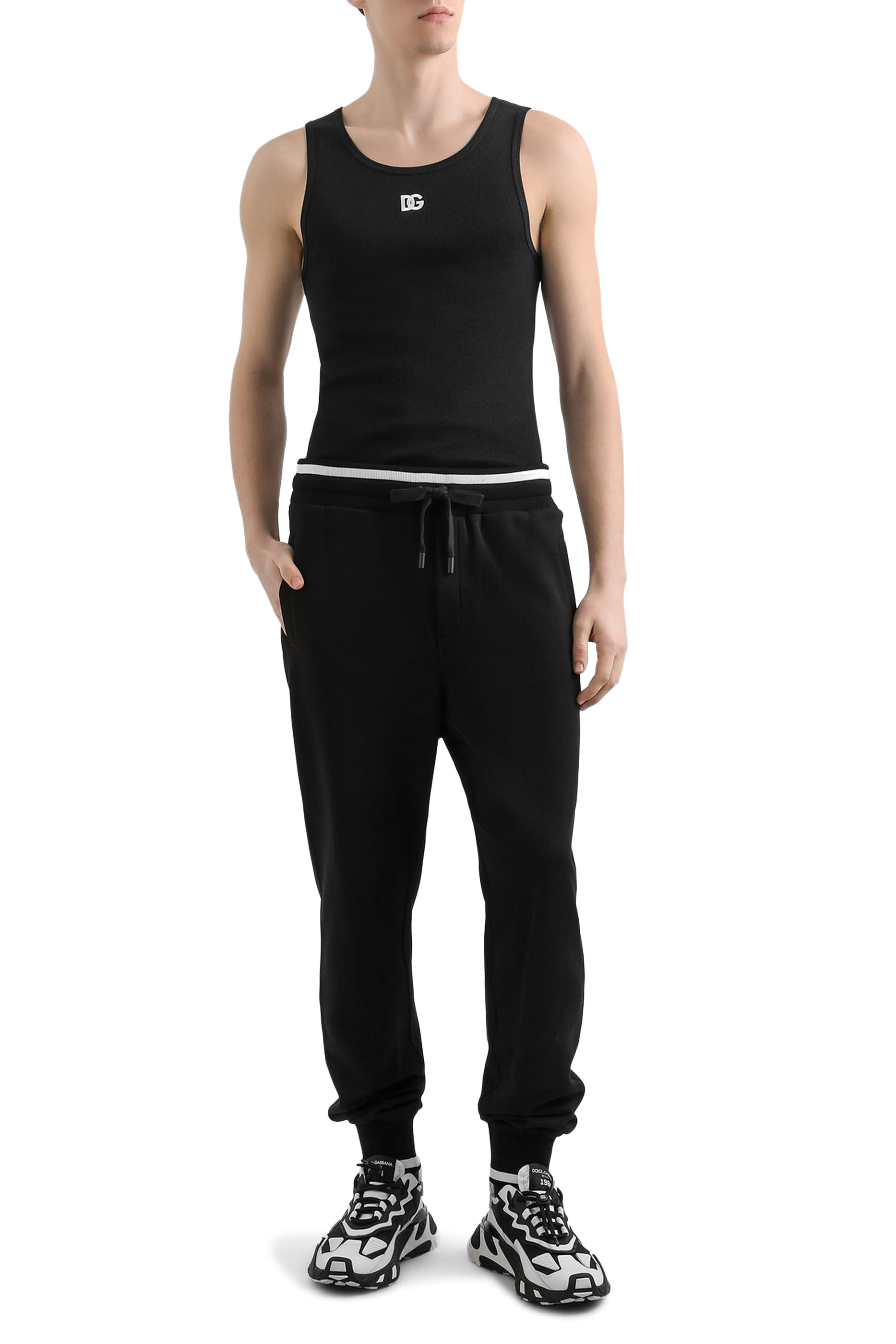 Cotton Tank Top with Embroidery