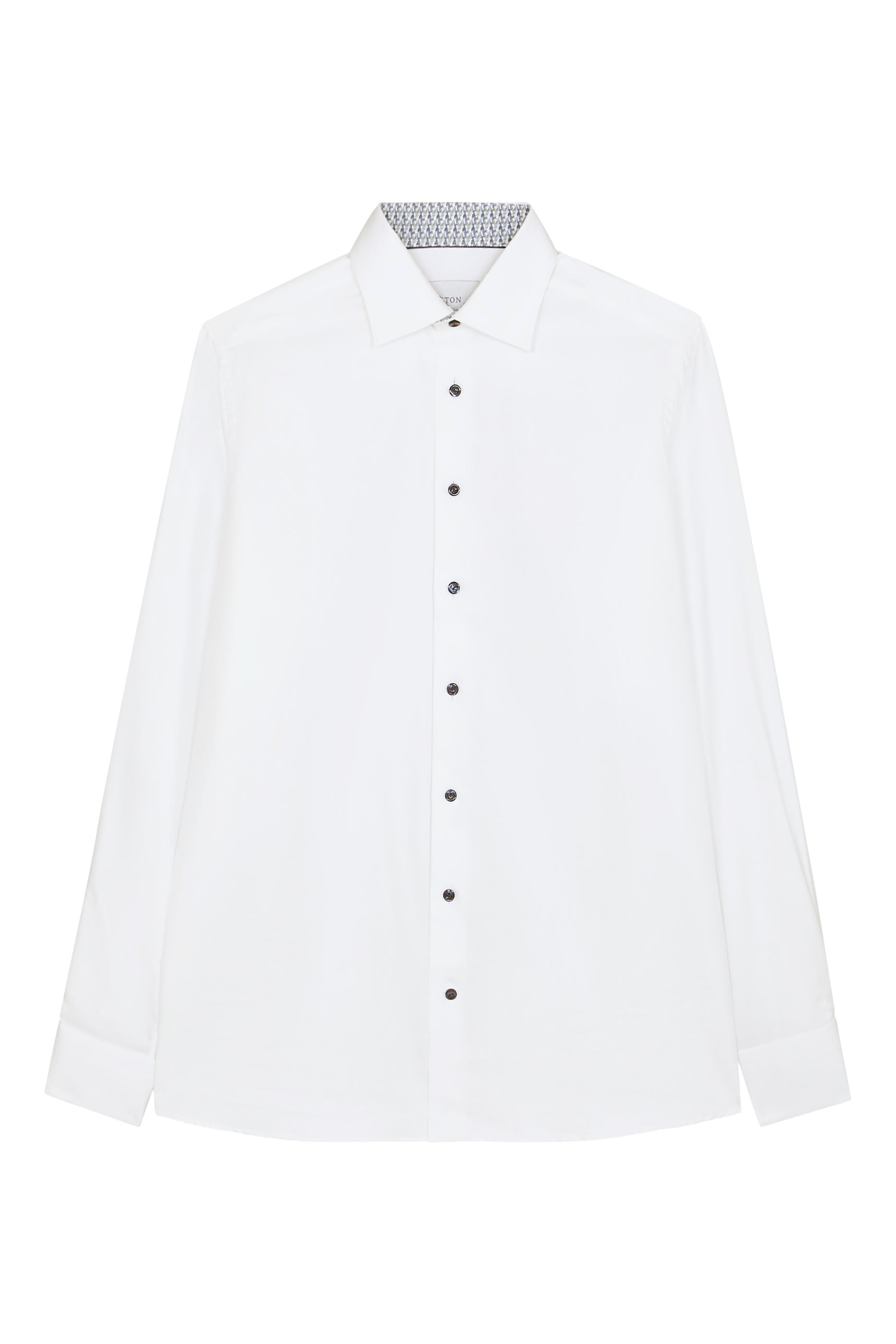 Geometric Effect Textured Twill Shirt