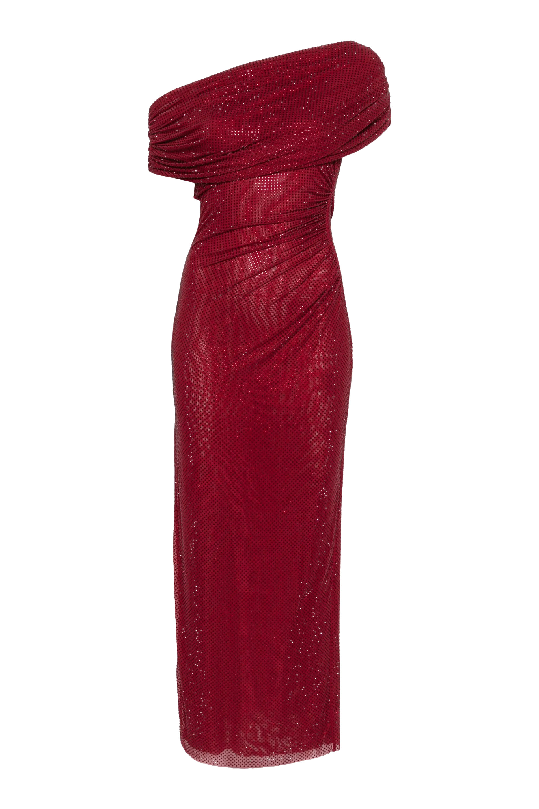 Rhinestone Drape Midi Dress