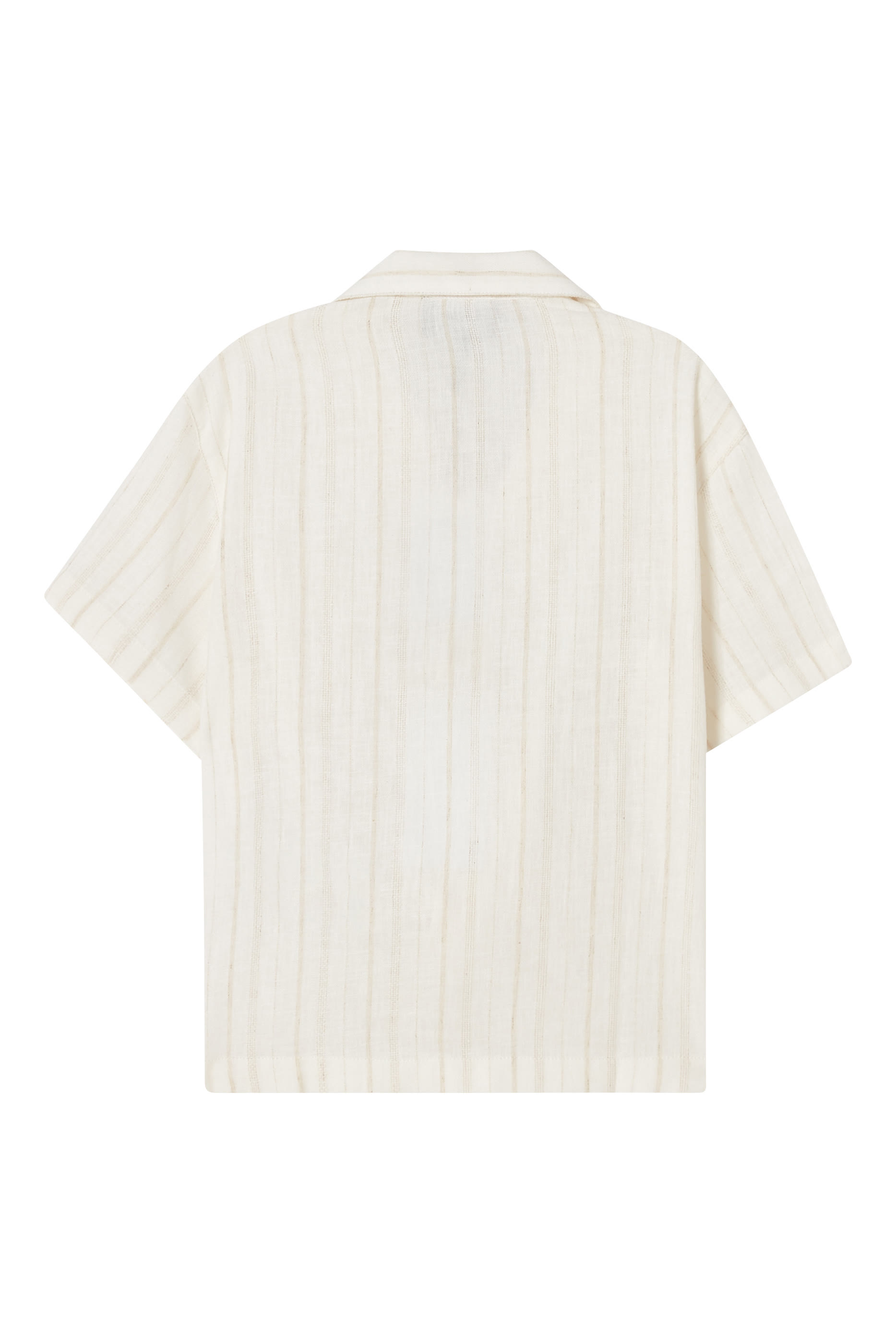 Kids Stripe Jacquard Linen-Blend Shirt