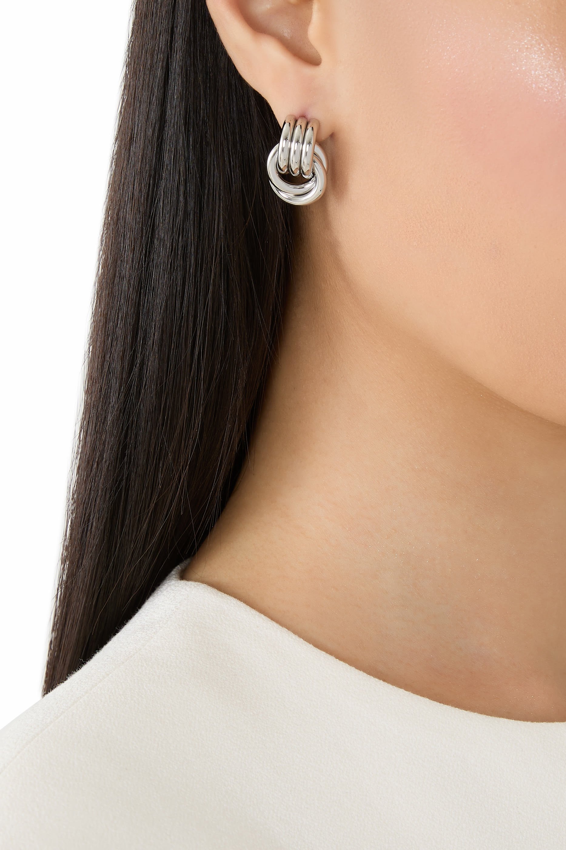 Baby Knot Earrings,  PVD-Plated Stainless Steel