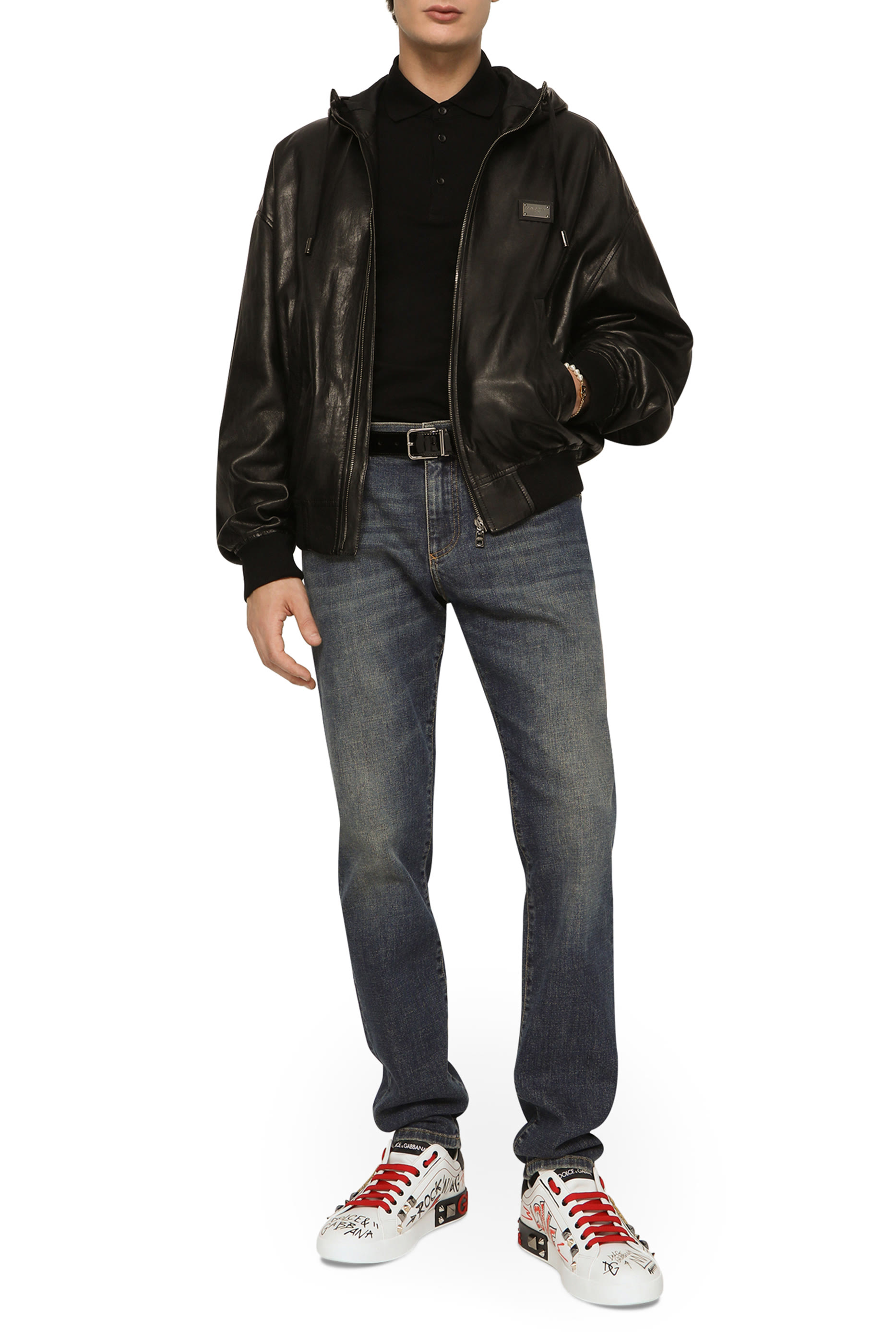 Cotton Piqu&eacute; Polo-Shirt with Branded Tag