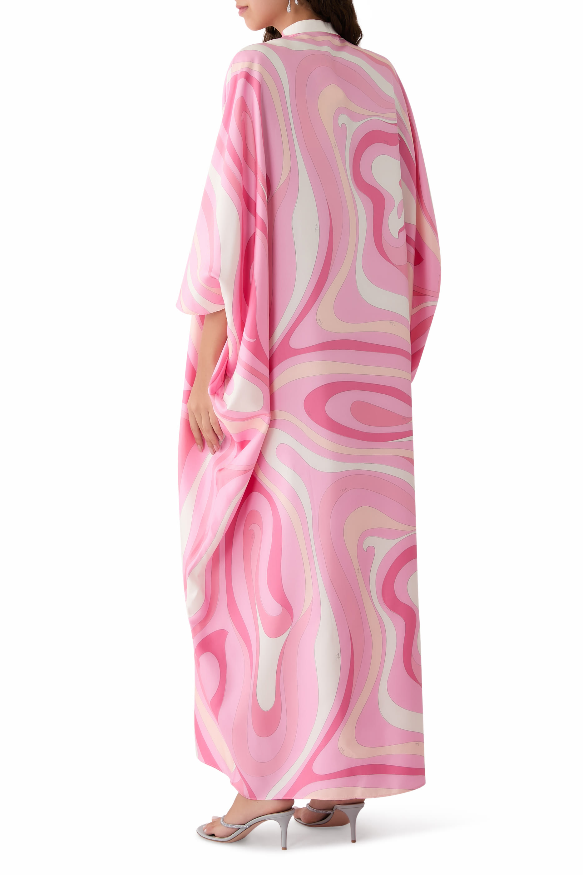 Marmo Print Silk Kaftan