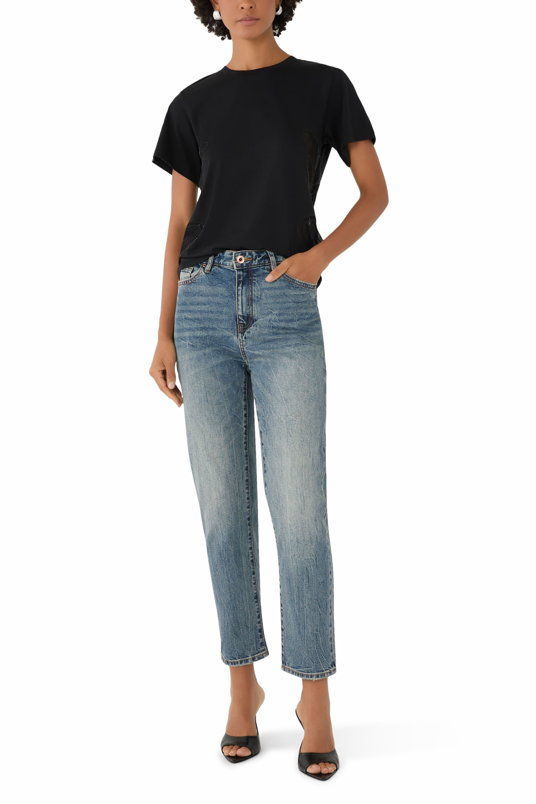 ASV Supima Jersey T-Shirt with Tulle Inserts