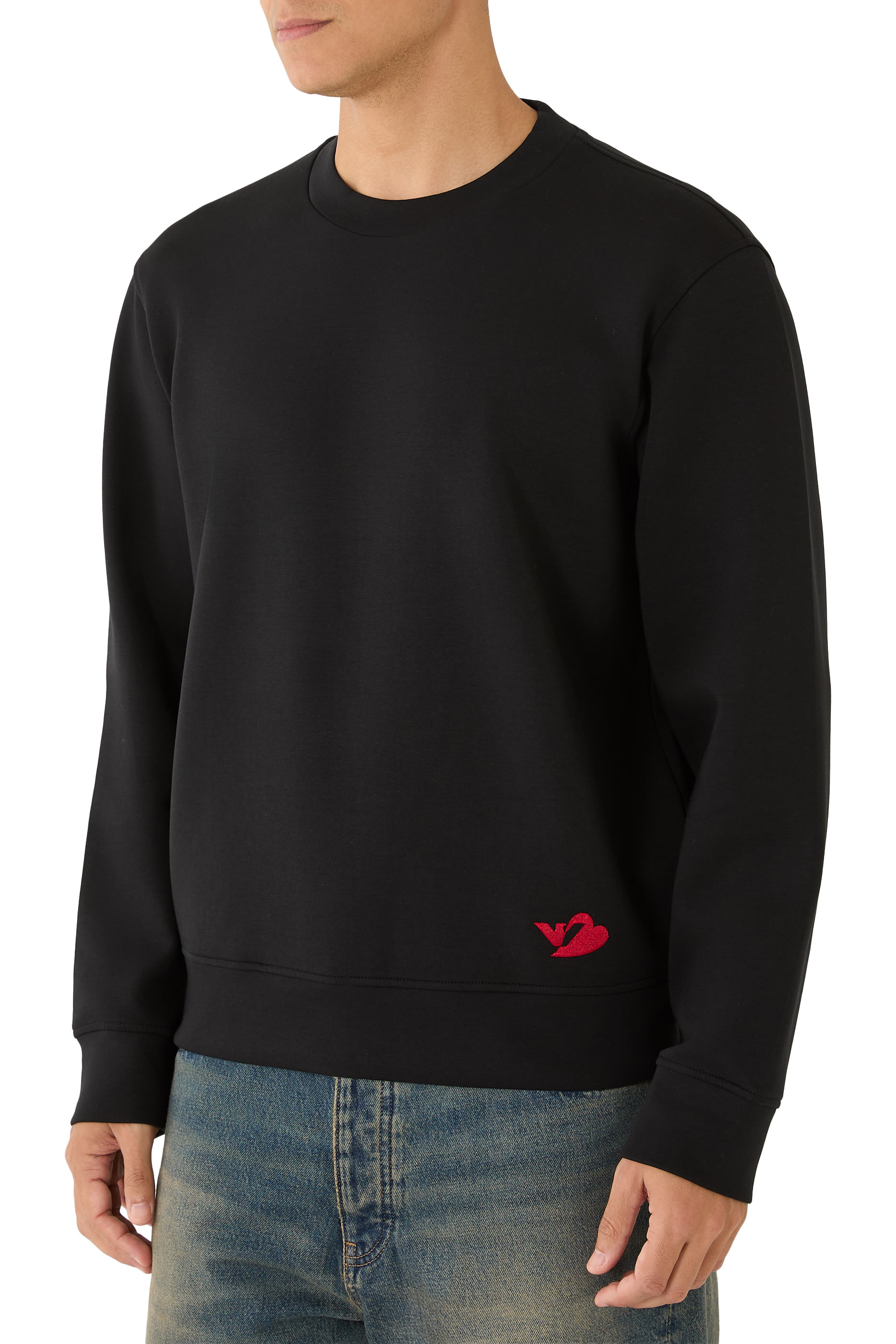 Heart Eagle Logo Sweatshirt in Double Jersey