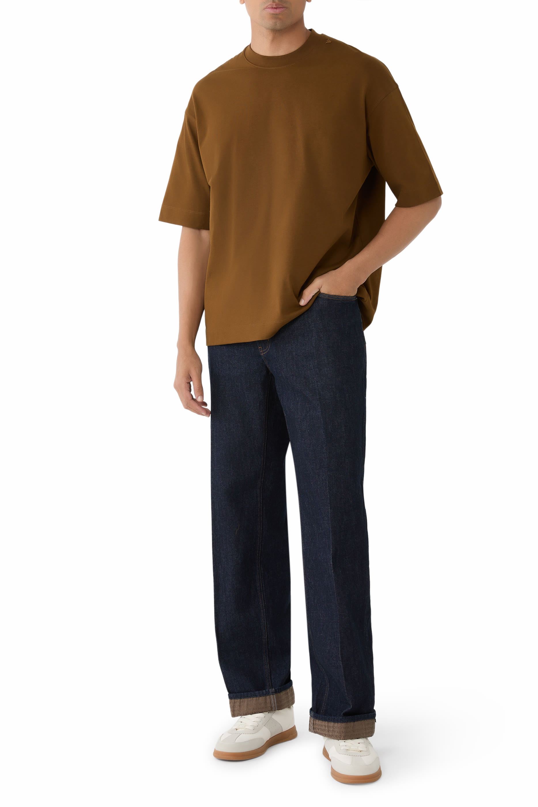 Micro Eagle Logo Collar T-Shirt