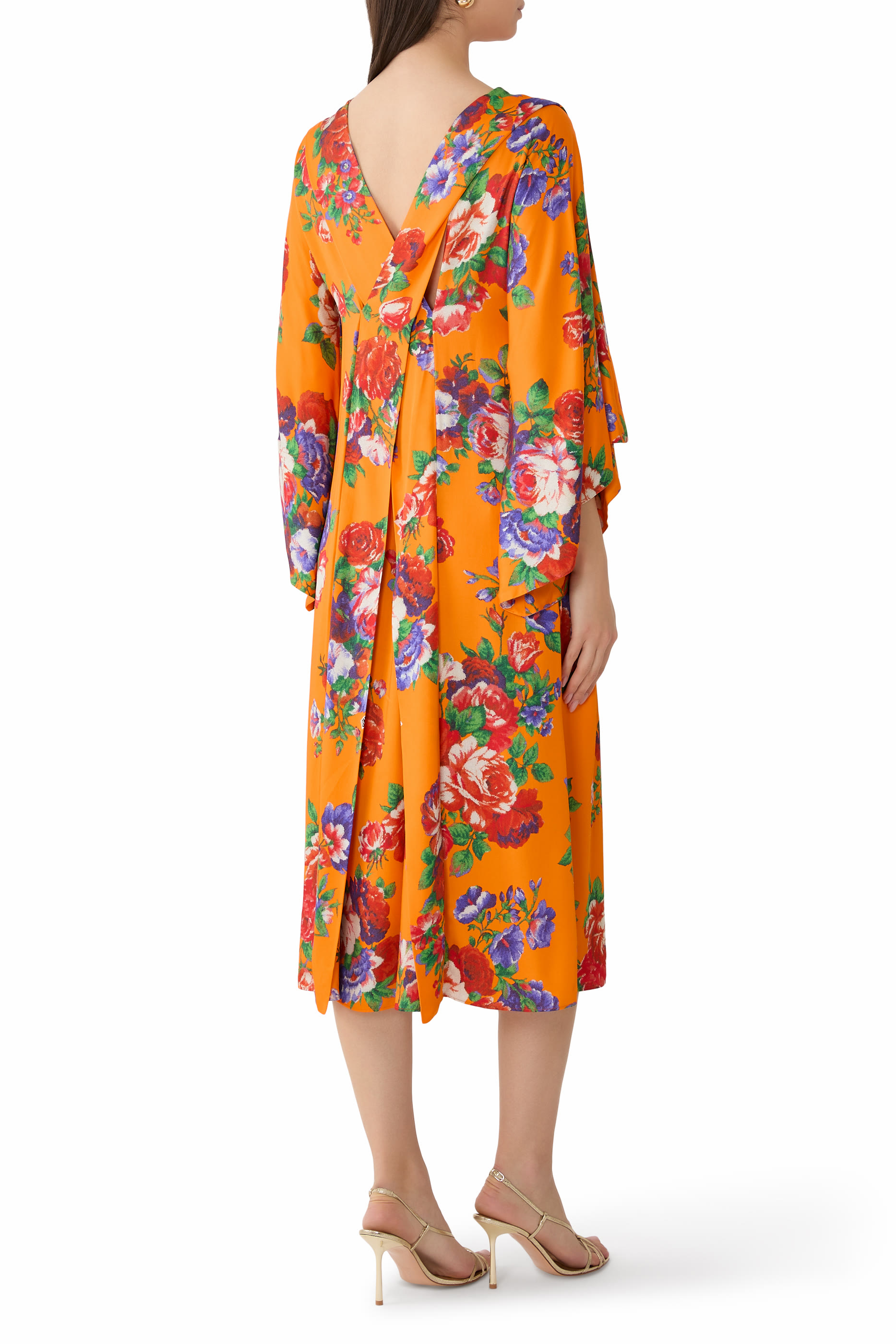 All-Over Flowers Print Maxi Dress