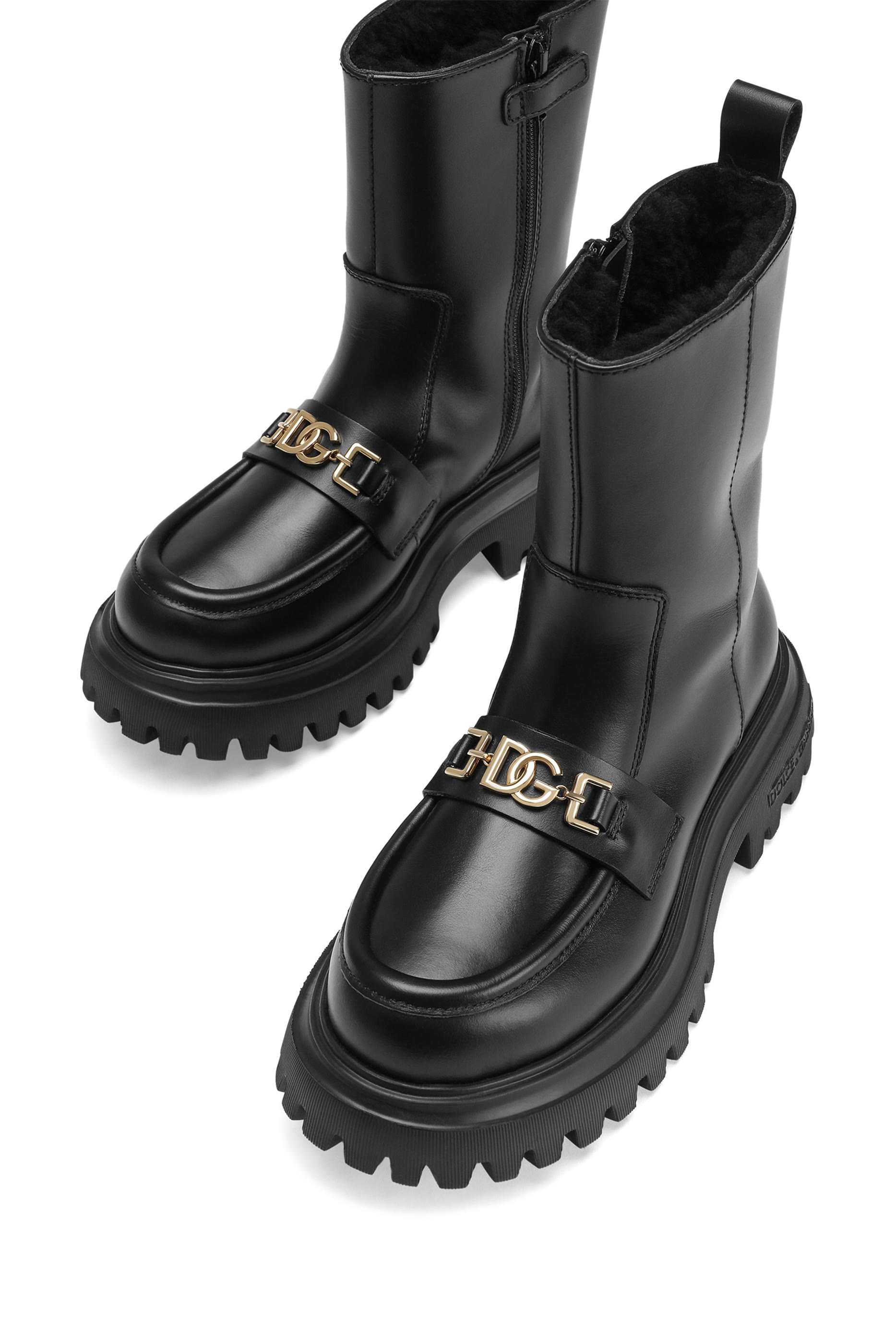 Kids Nappa Calfskin Ankle Boots