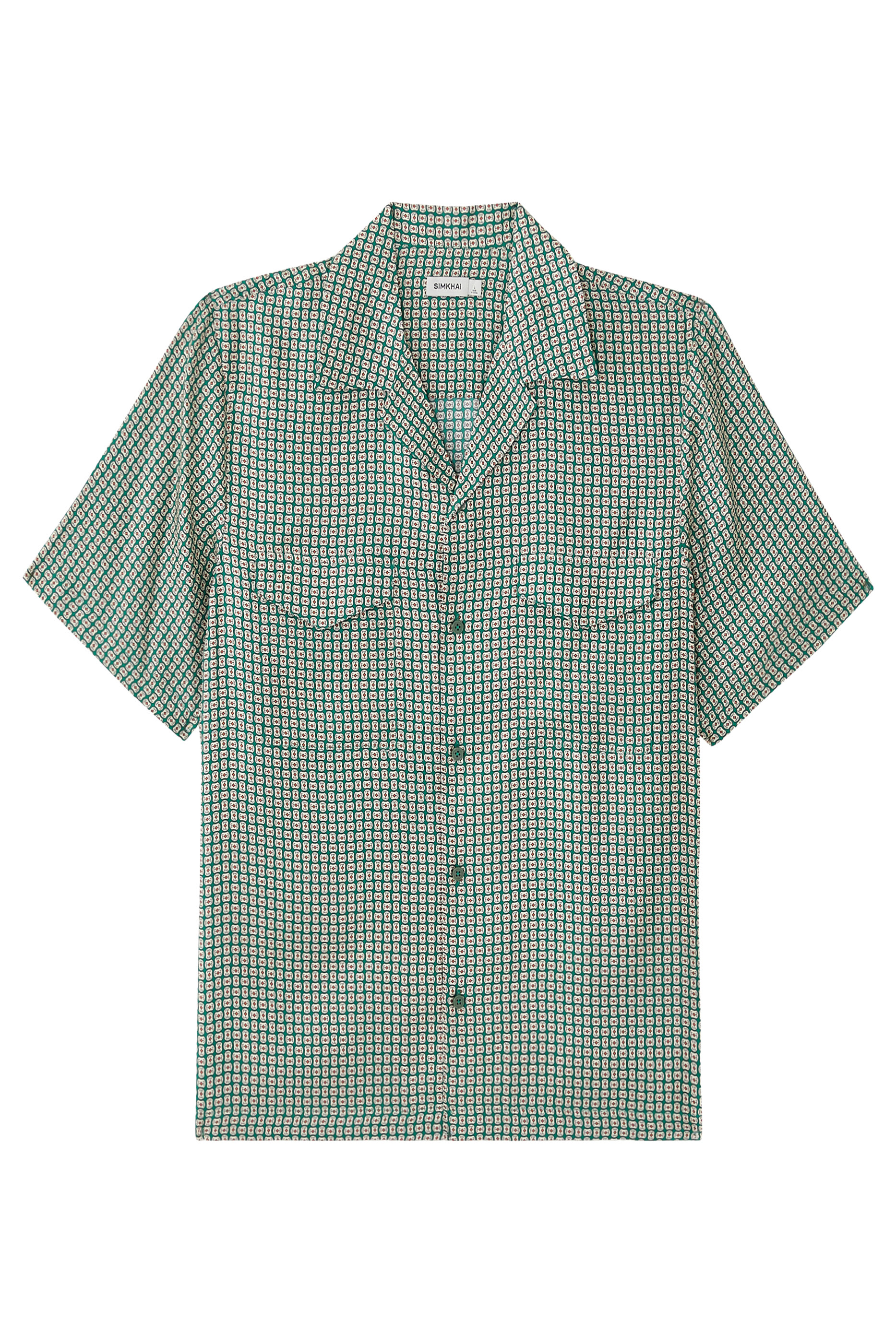  Clarke Silk Foulard Camp Shirt 