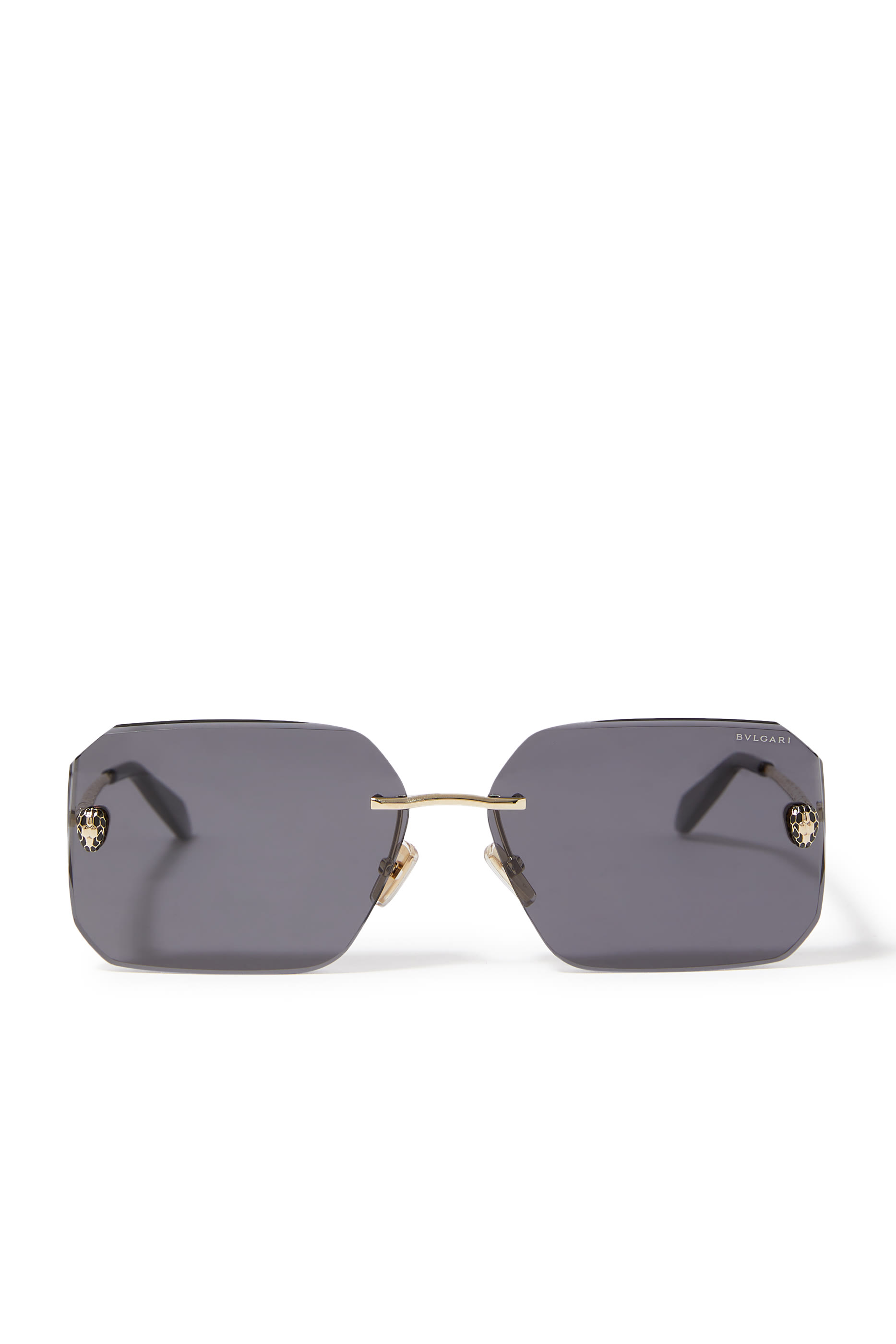 Serpenti Oversized Rimless Irregular Sunglasses