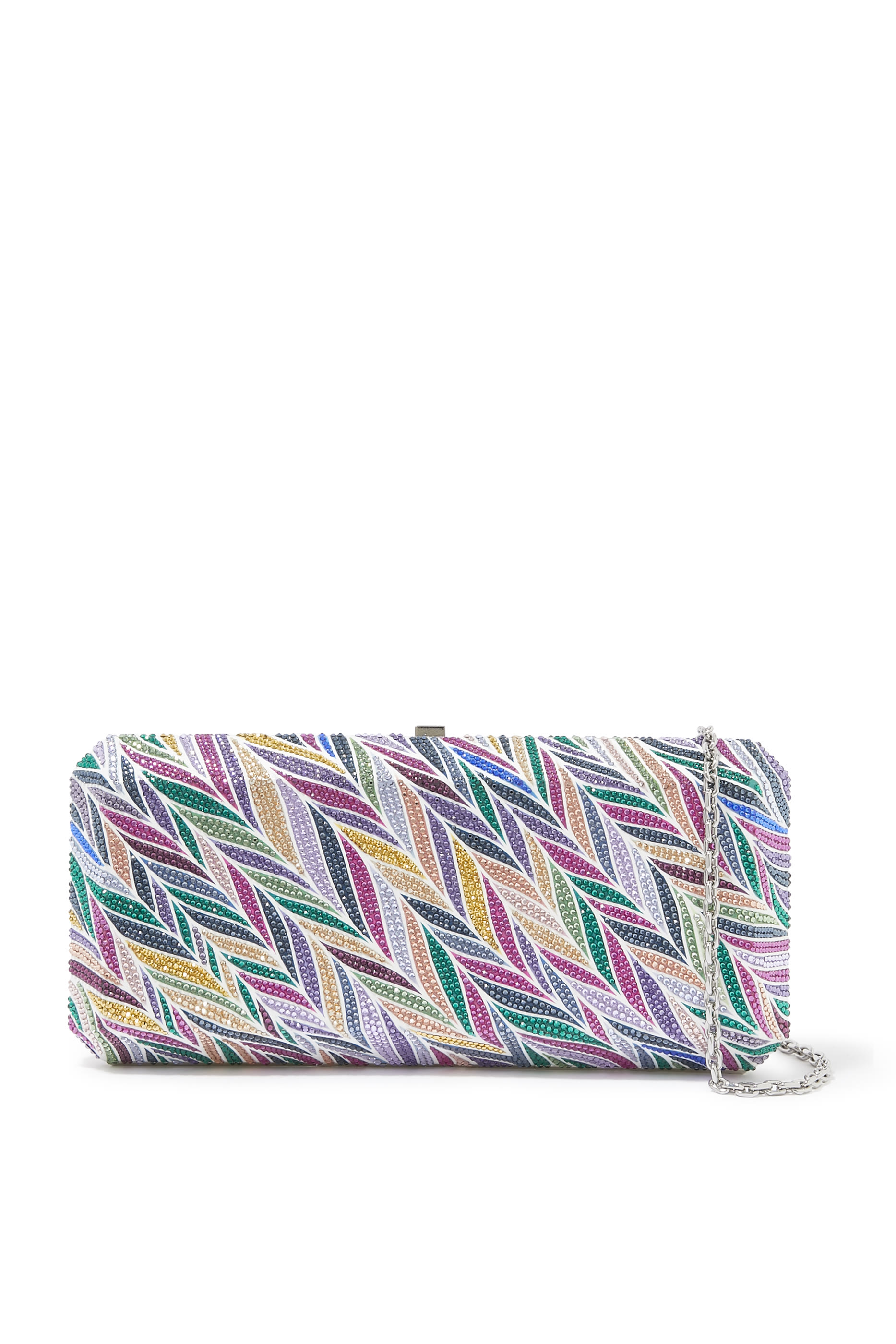 Slim Rectangle Beach Mural Clutch Bag