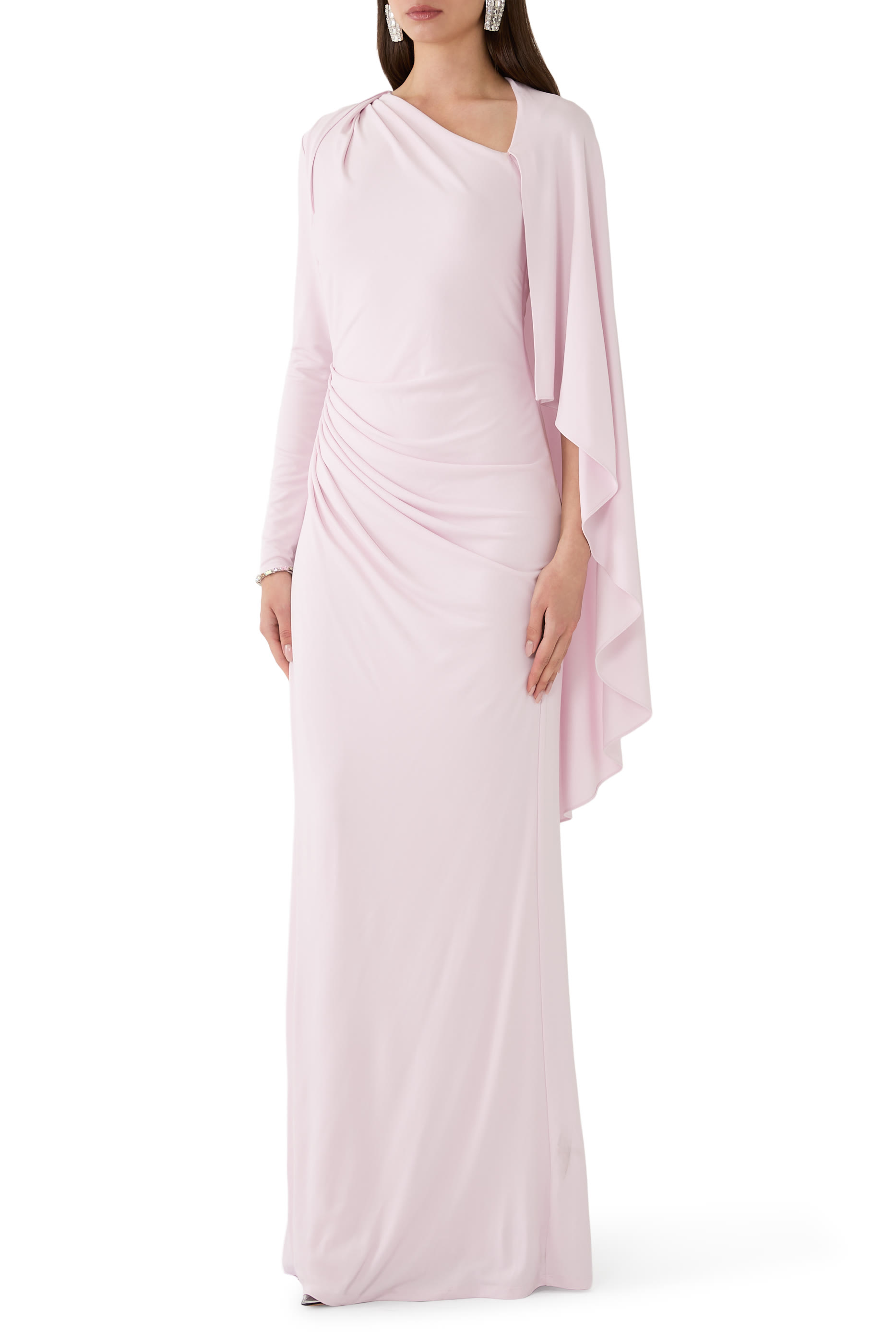 Jersey Drape Maxi Dress 