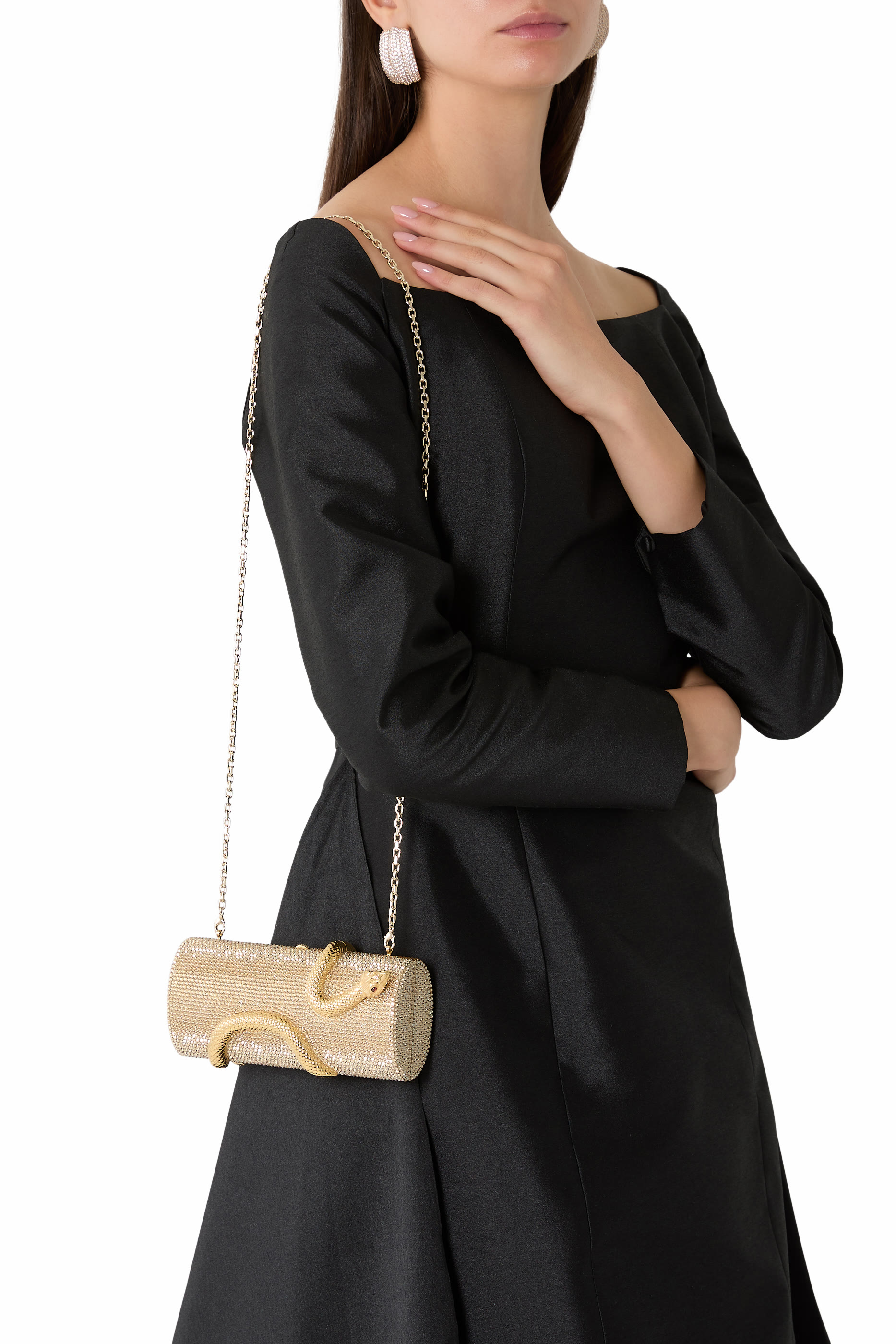  Spiral Snake Crystal Clutch 