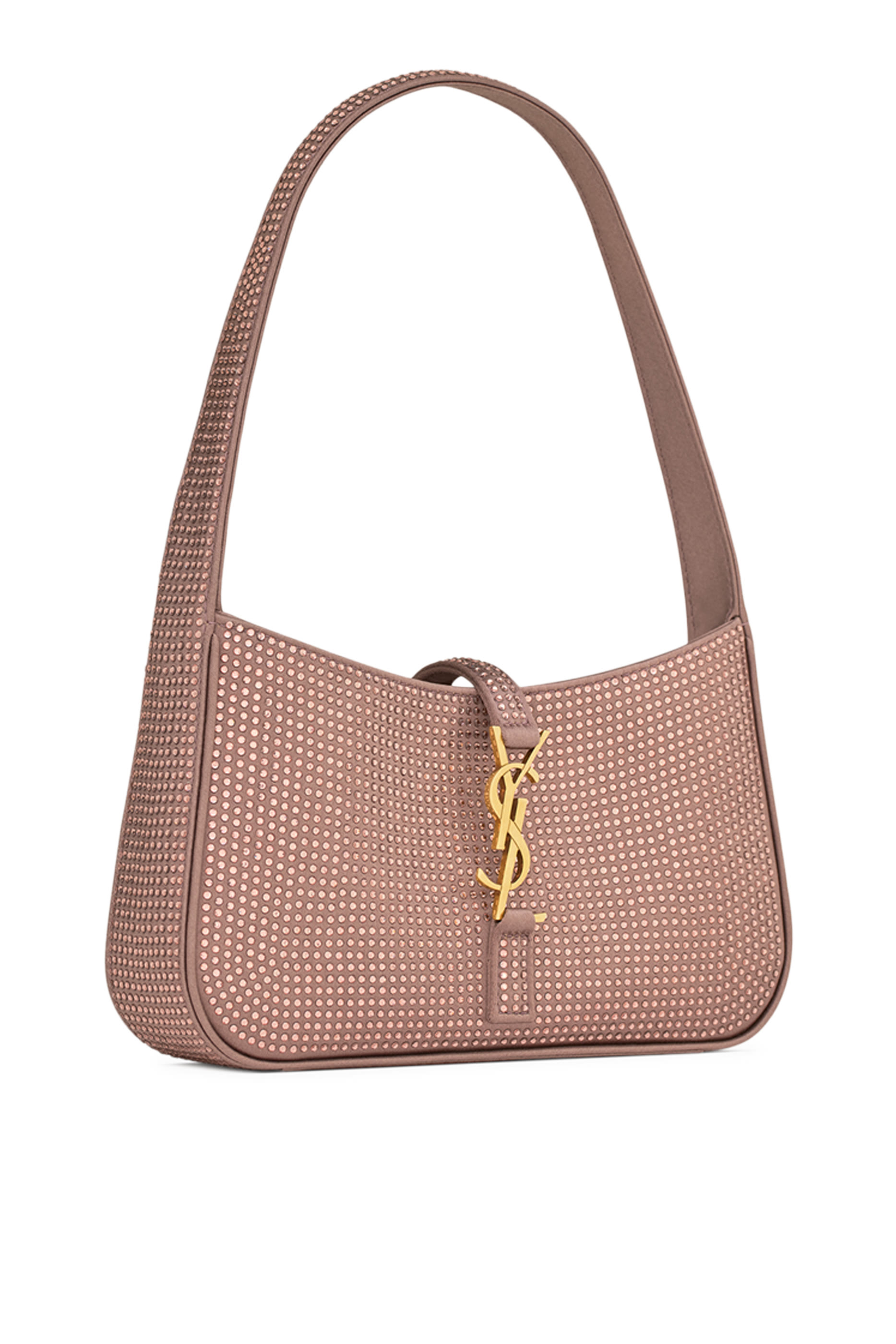 Mini Le 5 &Agrave; 7 Bag in Satin and Crystals