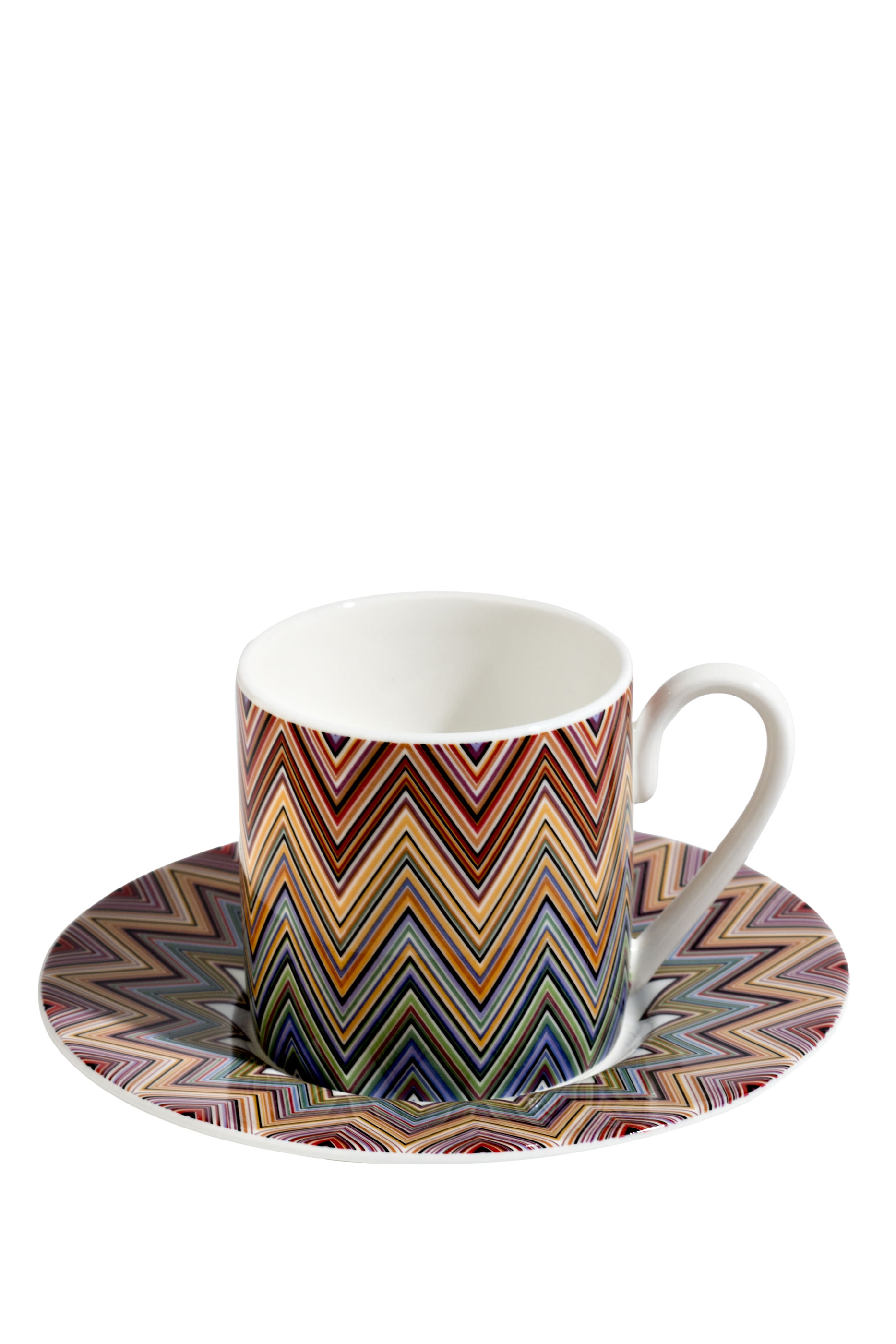 Jarris Zig-Zag Coffee Cup & Saucer, Set of 6