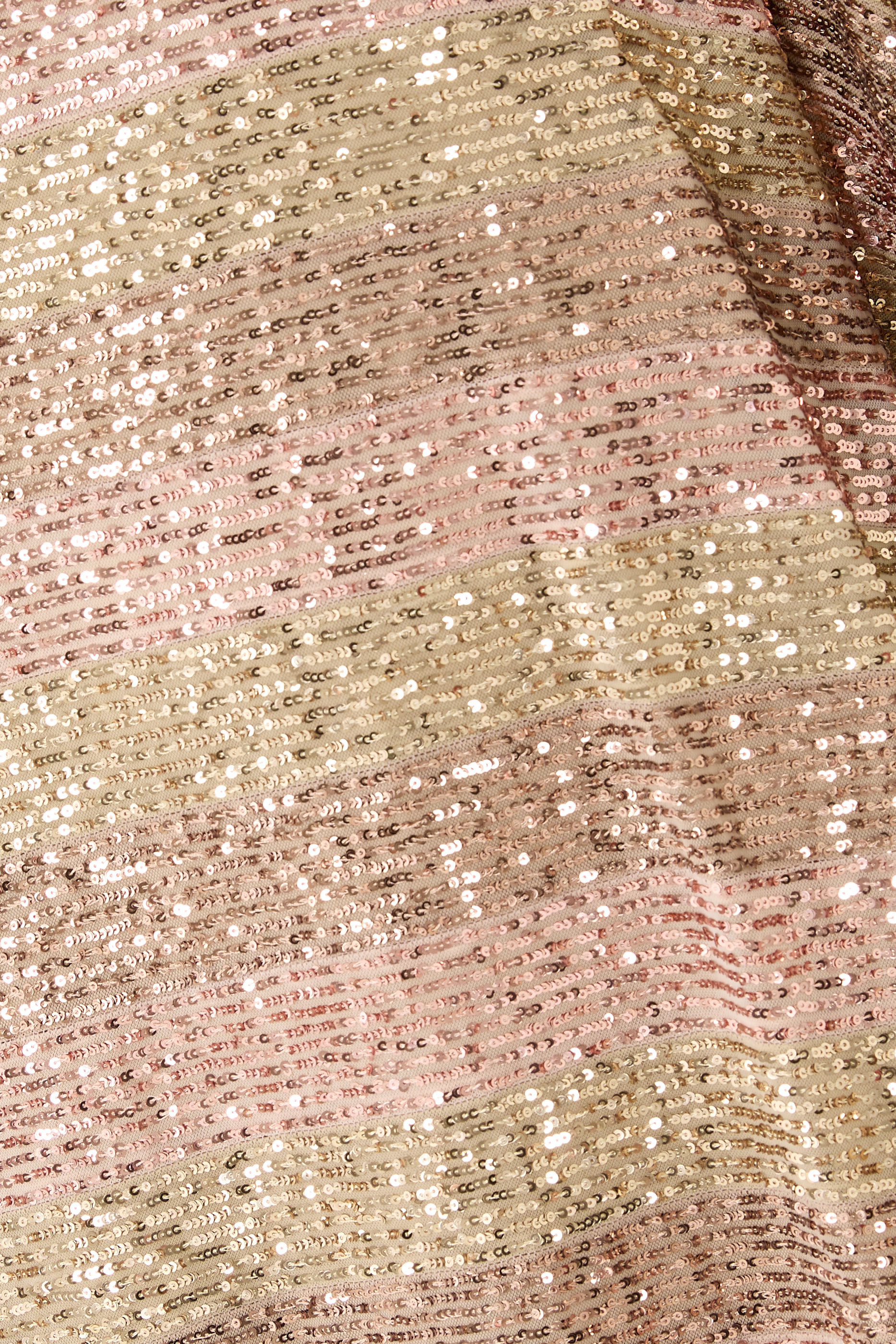 Striped Sequin Kaftan with Inner Belt