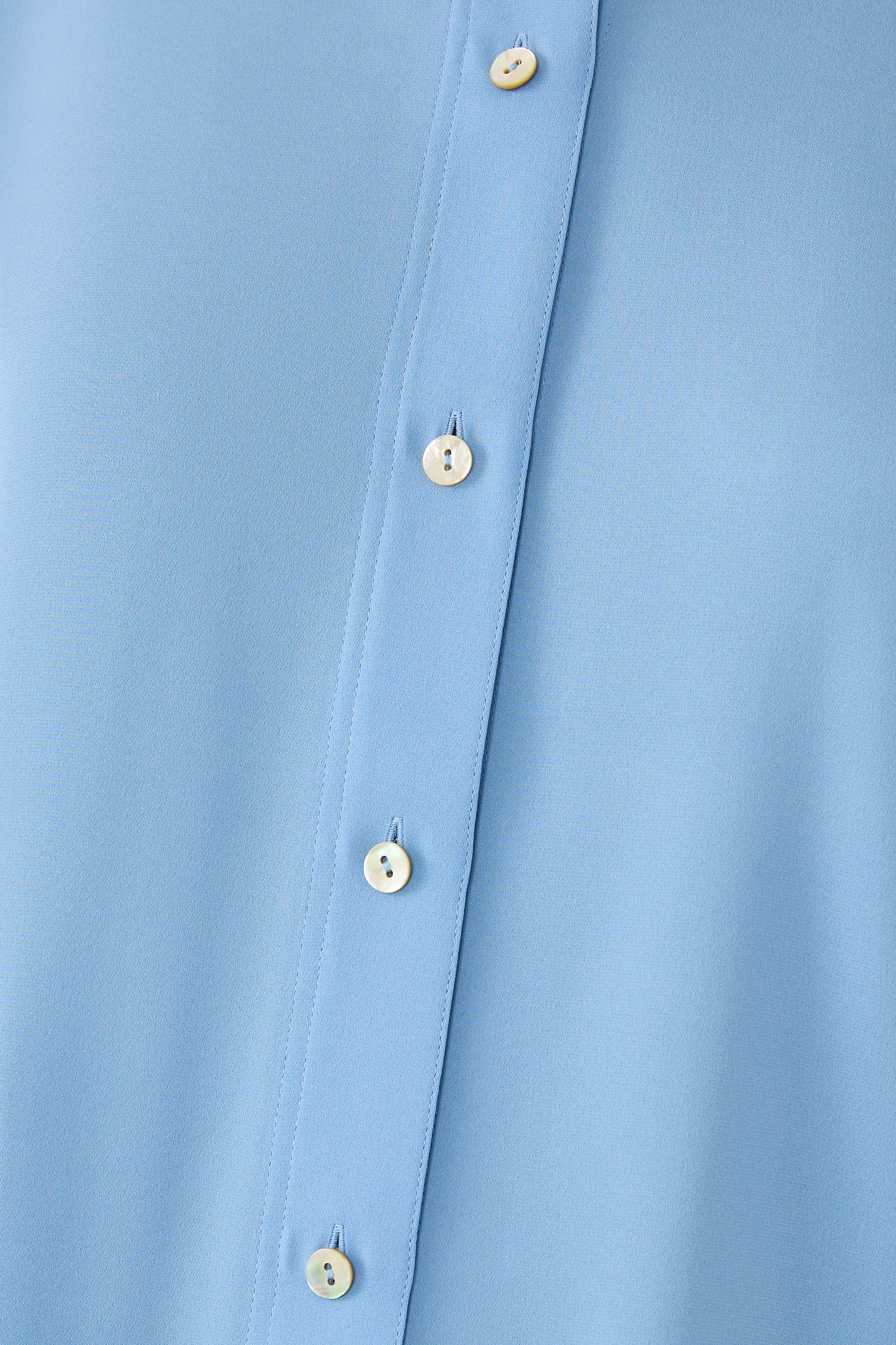 Stretch-Silk Button-Front Blouse 