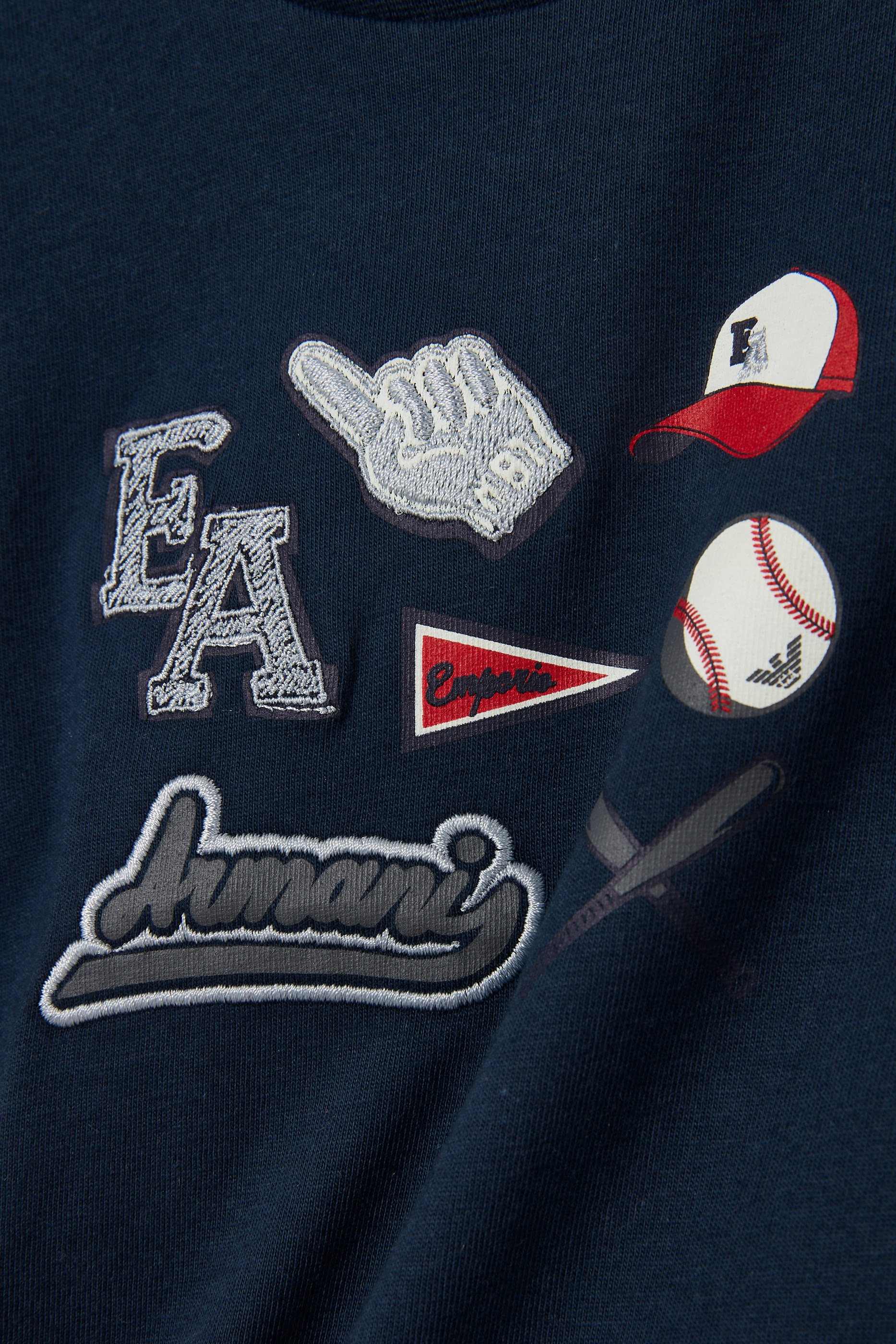 Kids Baseball Embroidery T-Shirt
