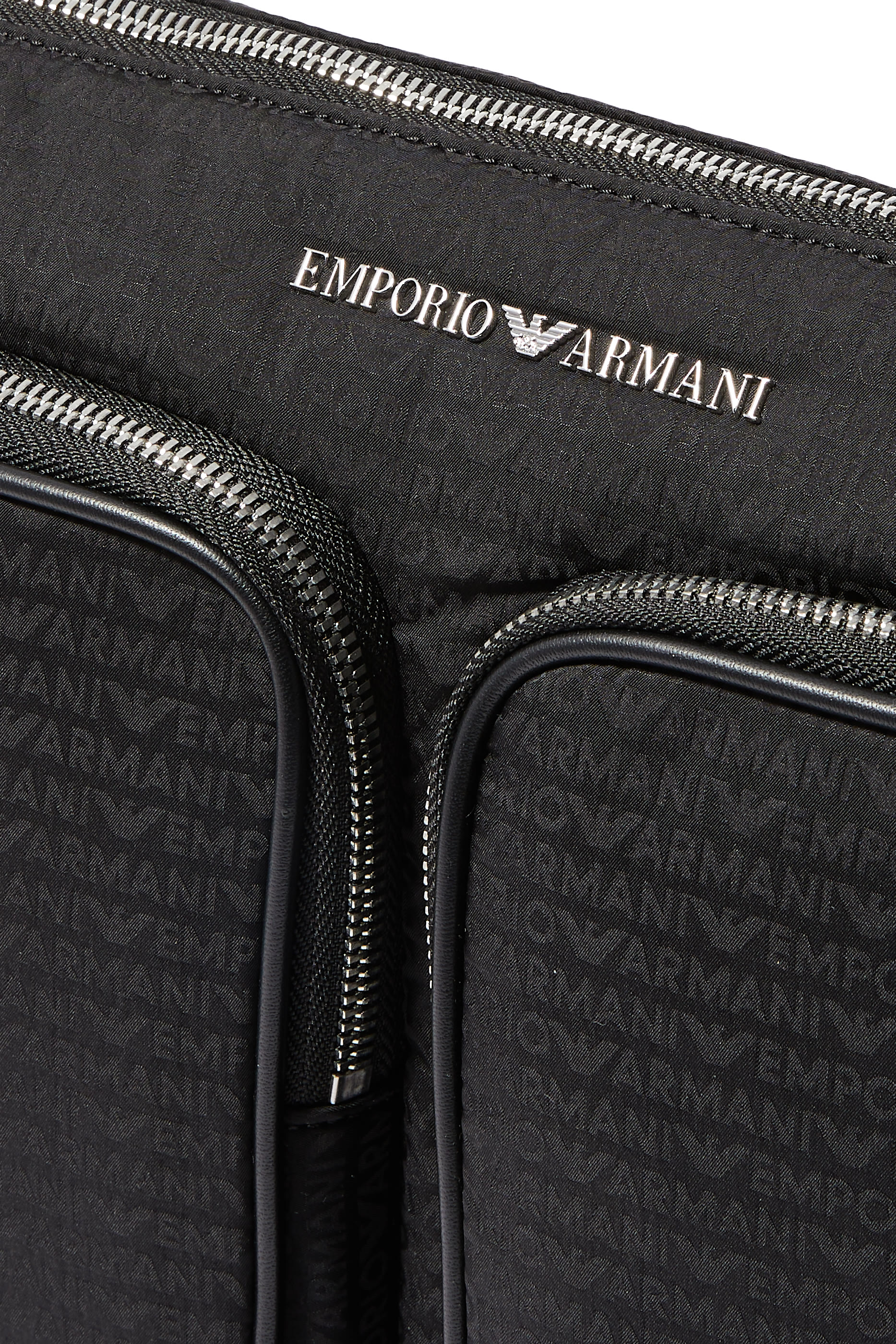 EA Logo Crossbody Jacquard Bag