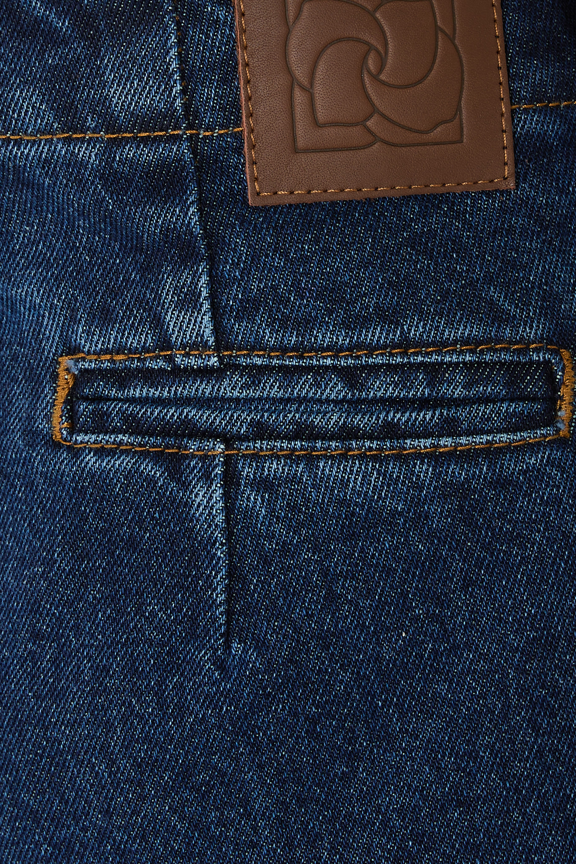 Wide-Leg Faded Denim Pants