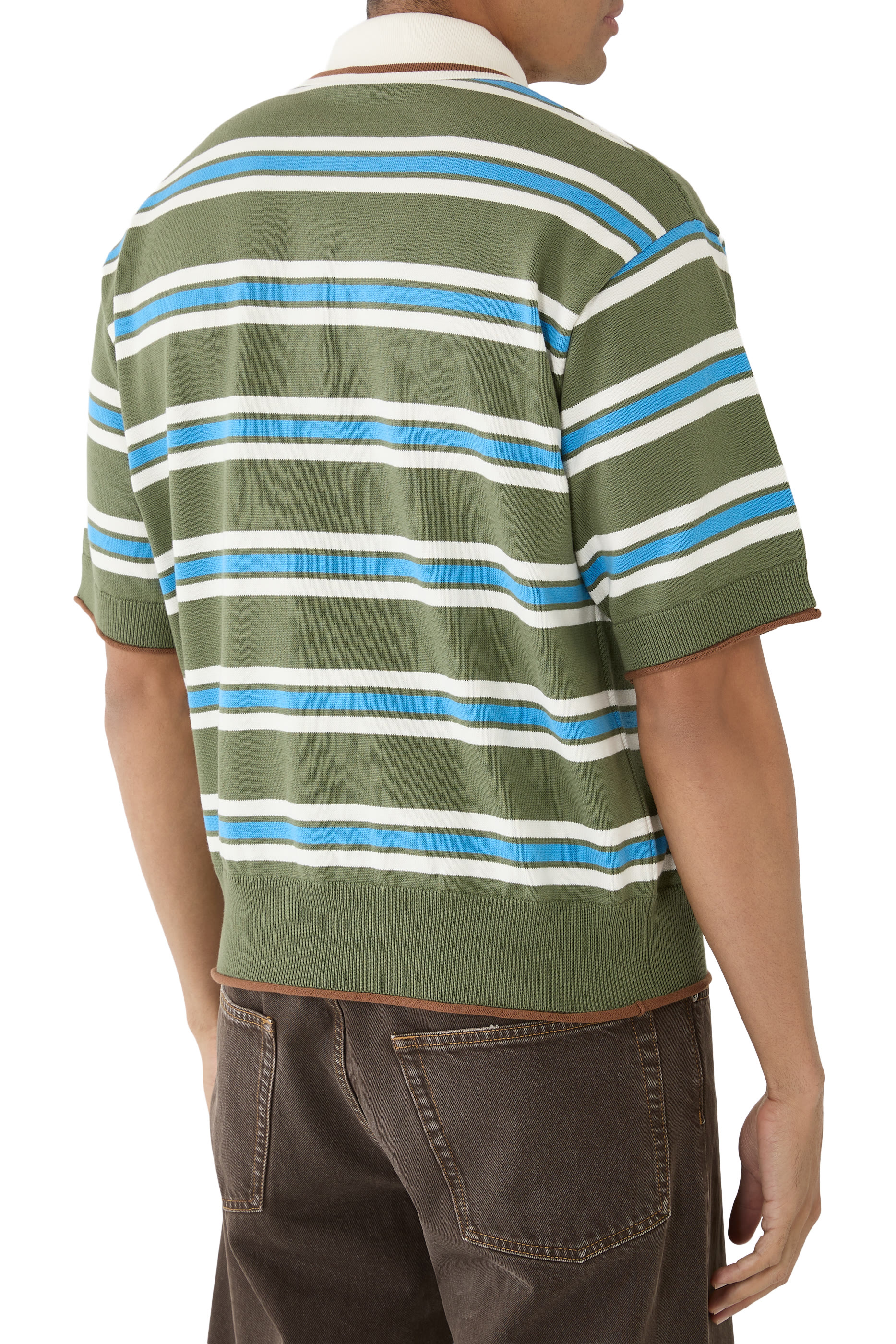 Striped Knit Polo