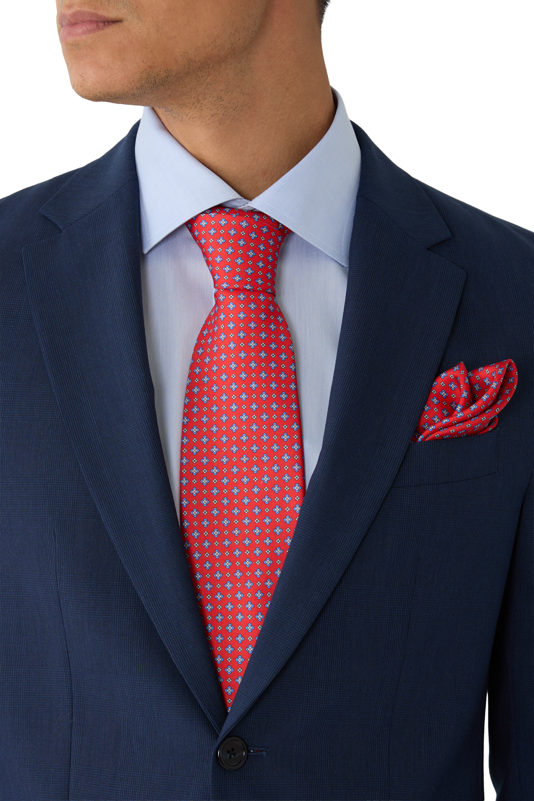 Floral Print Silk Tie