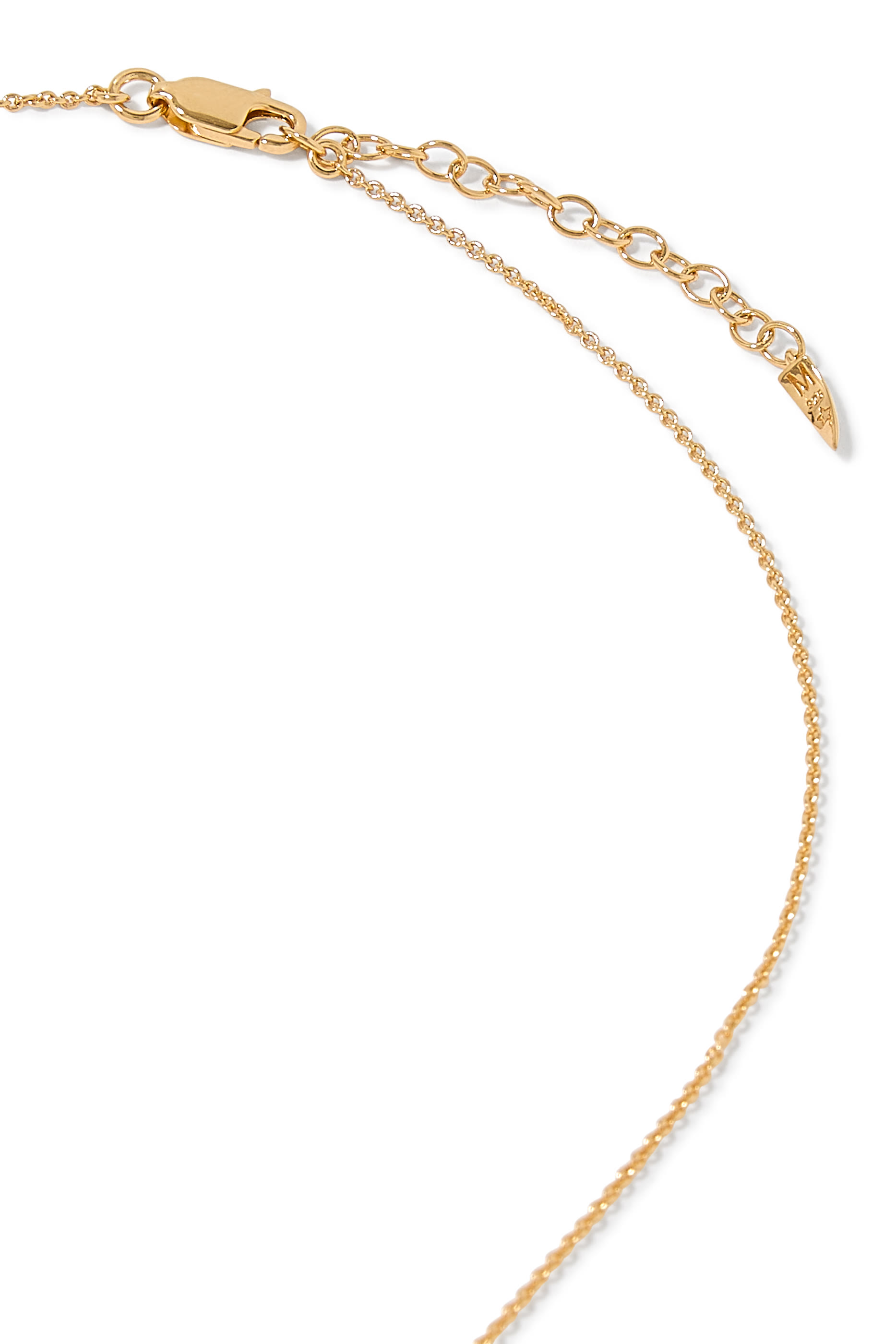 Curly Molten Mini Initial Necklace - D, 18k Recycled Gold Vermeil on Recycled Sterling Silver